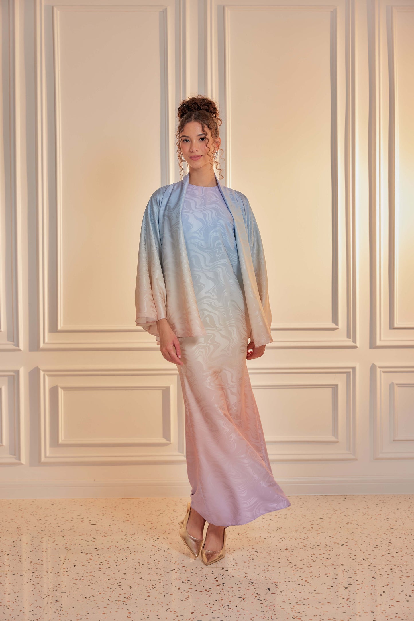 Venetta Ombre Dress Set - Opal