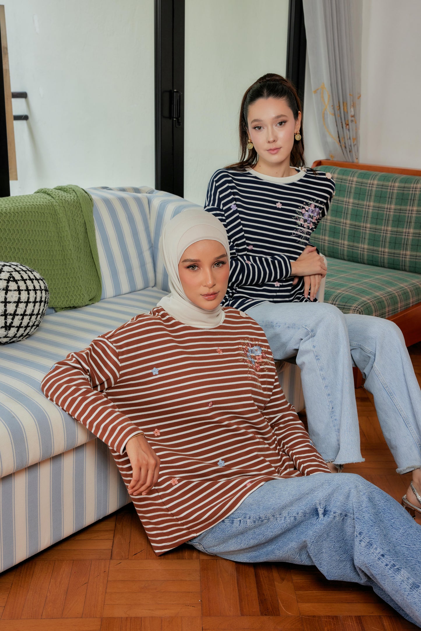 Marinière Striped Embroidered Cotton Tee