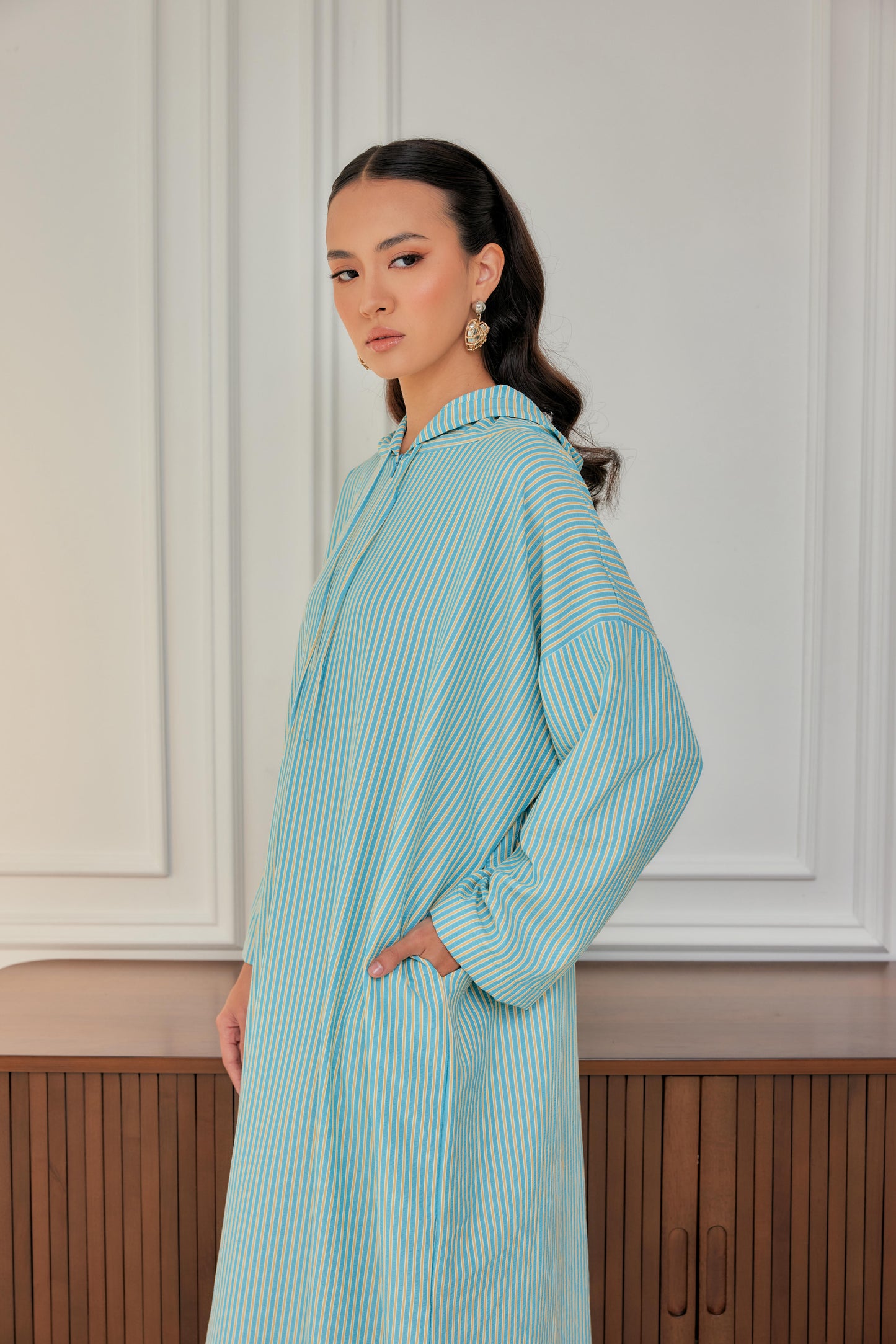 Striped Hoodie Dress