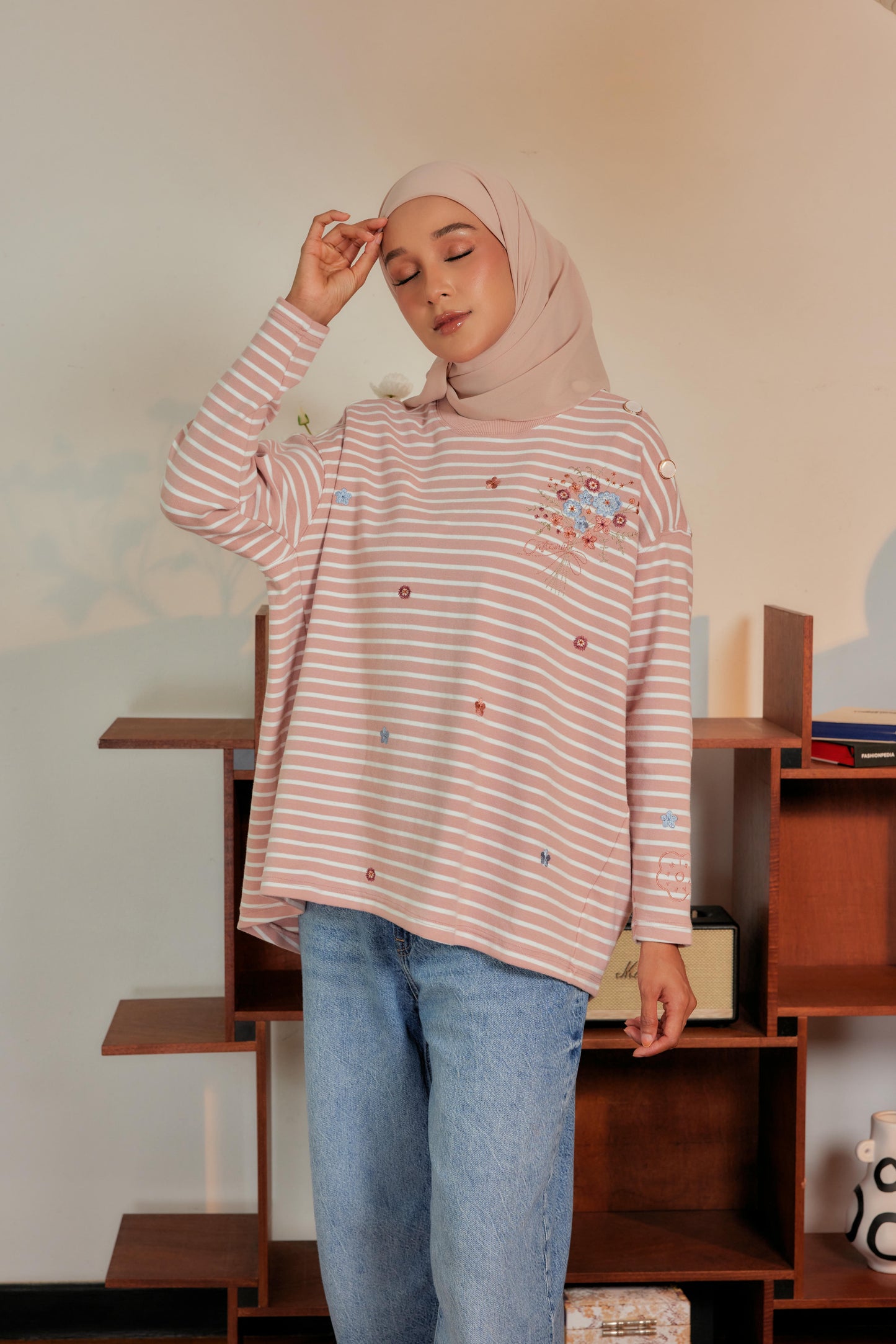 Marinière Striped Embroidered Cotton Tee