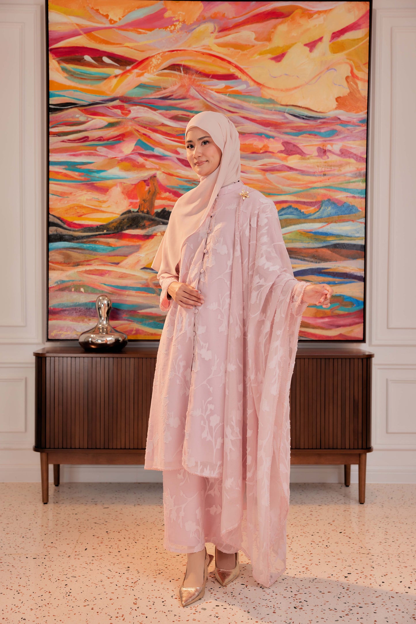 Indah Pelangi Kebarung in Jambu Air – The Beaded Edition, Fully Lined