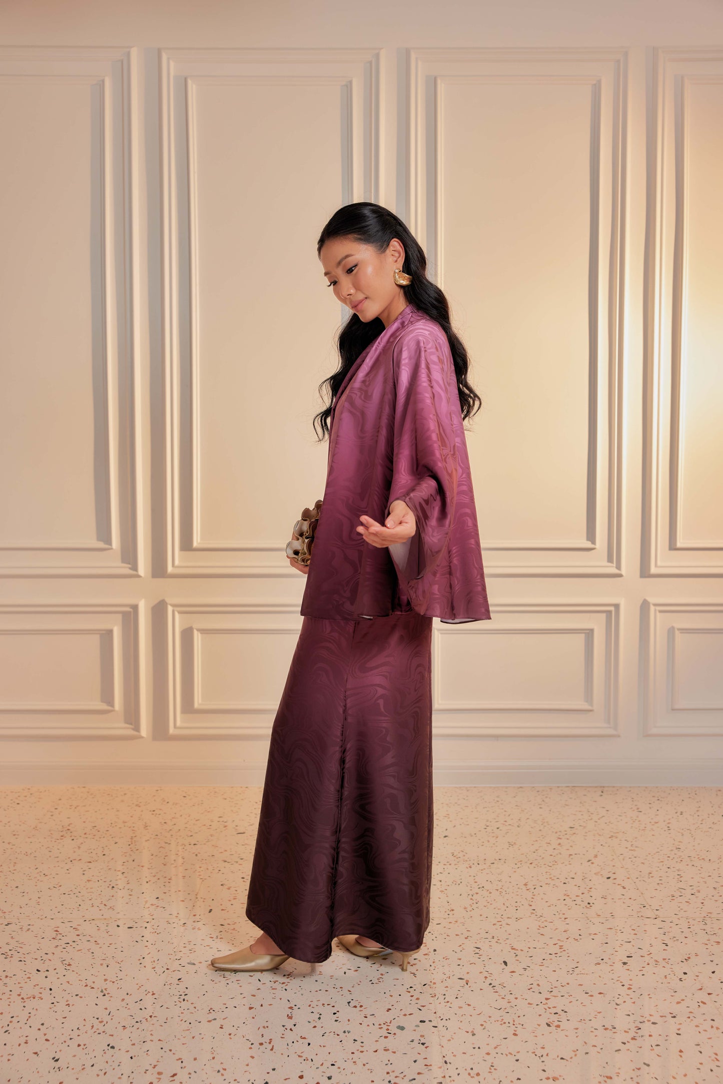 Venetta Ombre Dress Set - Rubellite