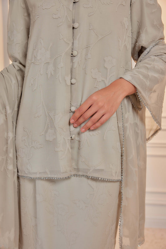 Indah Pelangi Kebarung in Teh Hijau – The Beaded Edition, Fully Lined