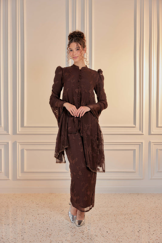 Indah Pelangi Kebarung in Cendana Perang – The Beaded Edition, Fully Lined