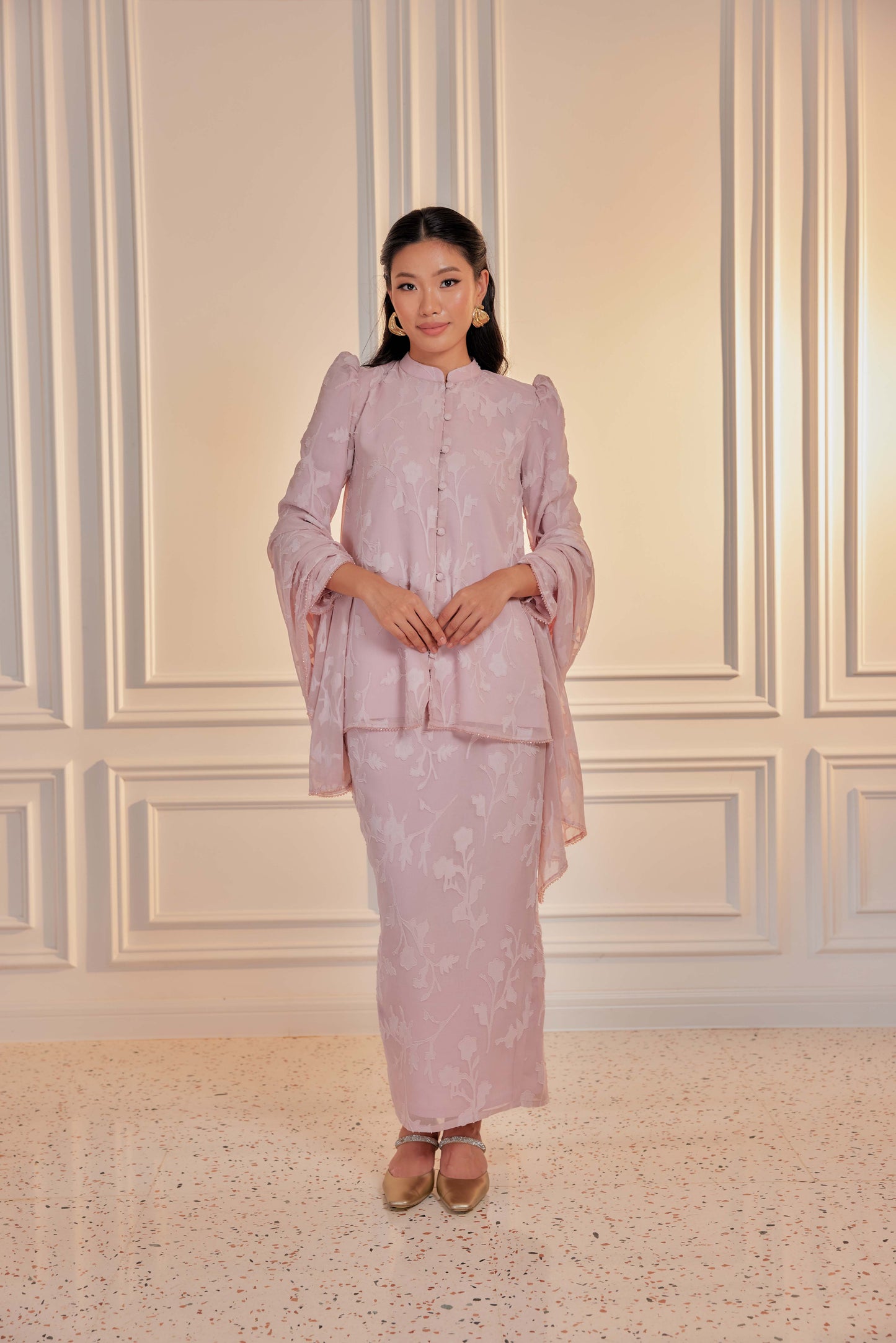 Indah Pelangi Kebarung in Jambu Air – The Beaded Edition, Fully Lined