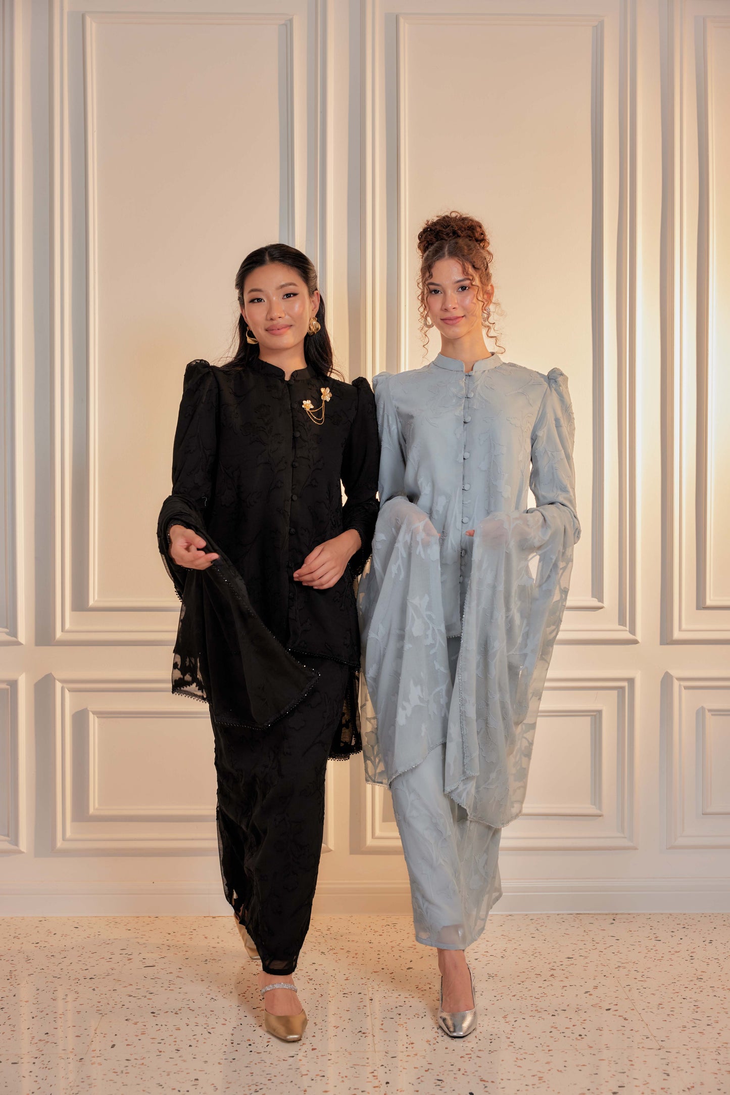 Indah Pelangi Kebarung in Hetam Manis – The Beaded Edition, Fully Lined