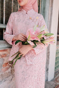 Cotton Candy - Janggan Beaded Lace Kebaya  (Fully Lined)