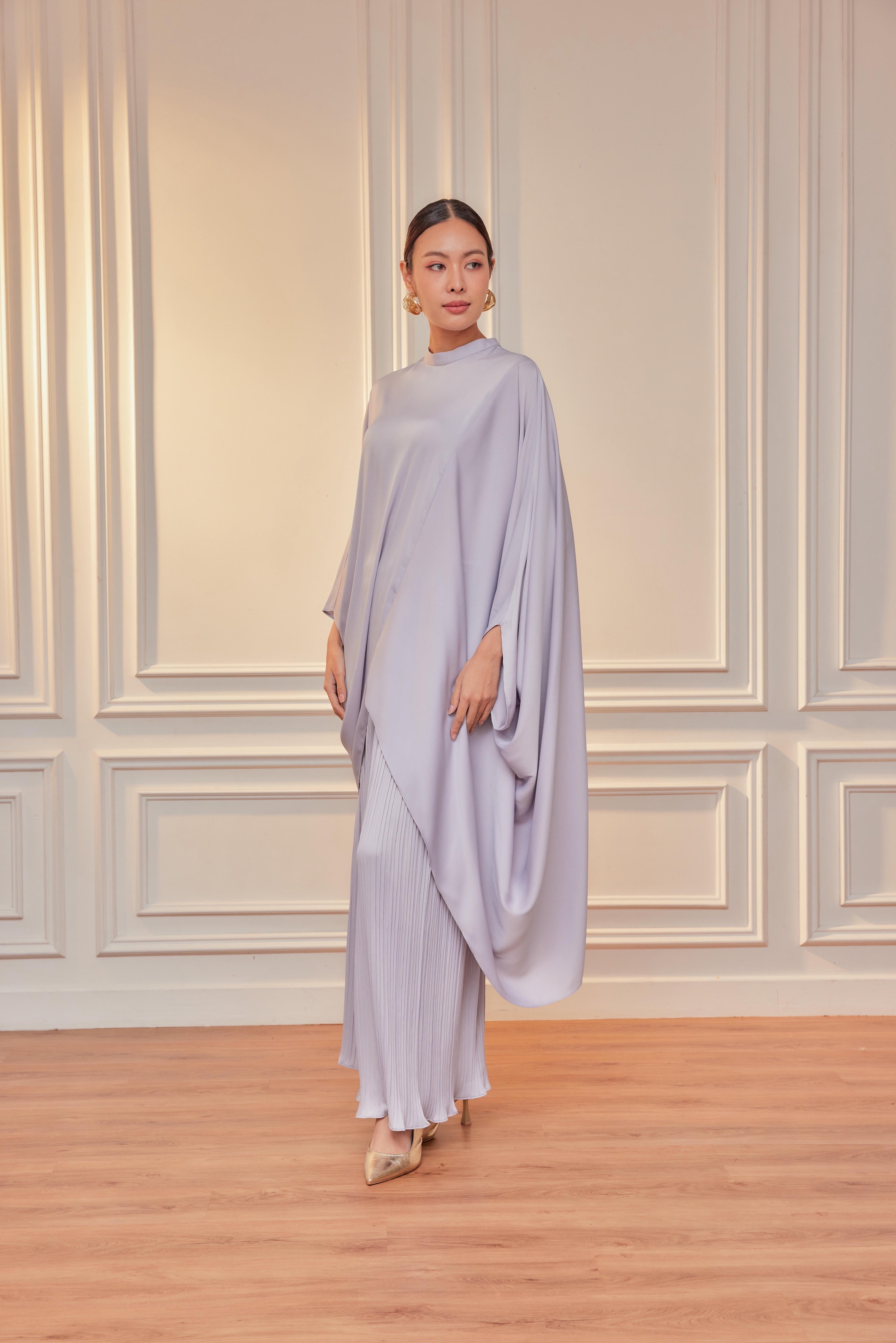 Chanela Full Sleeve Kurung with Pleated Skirt Set