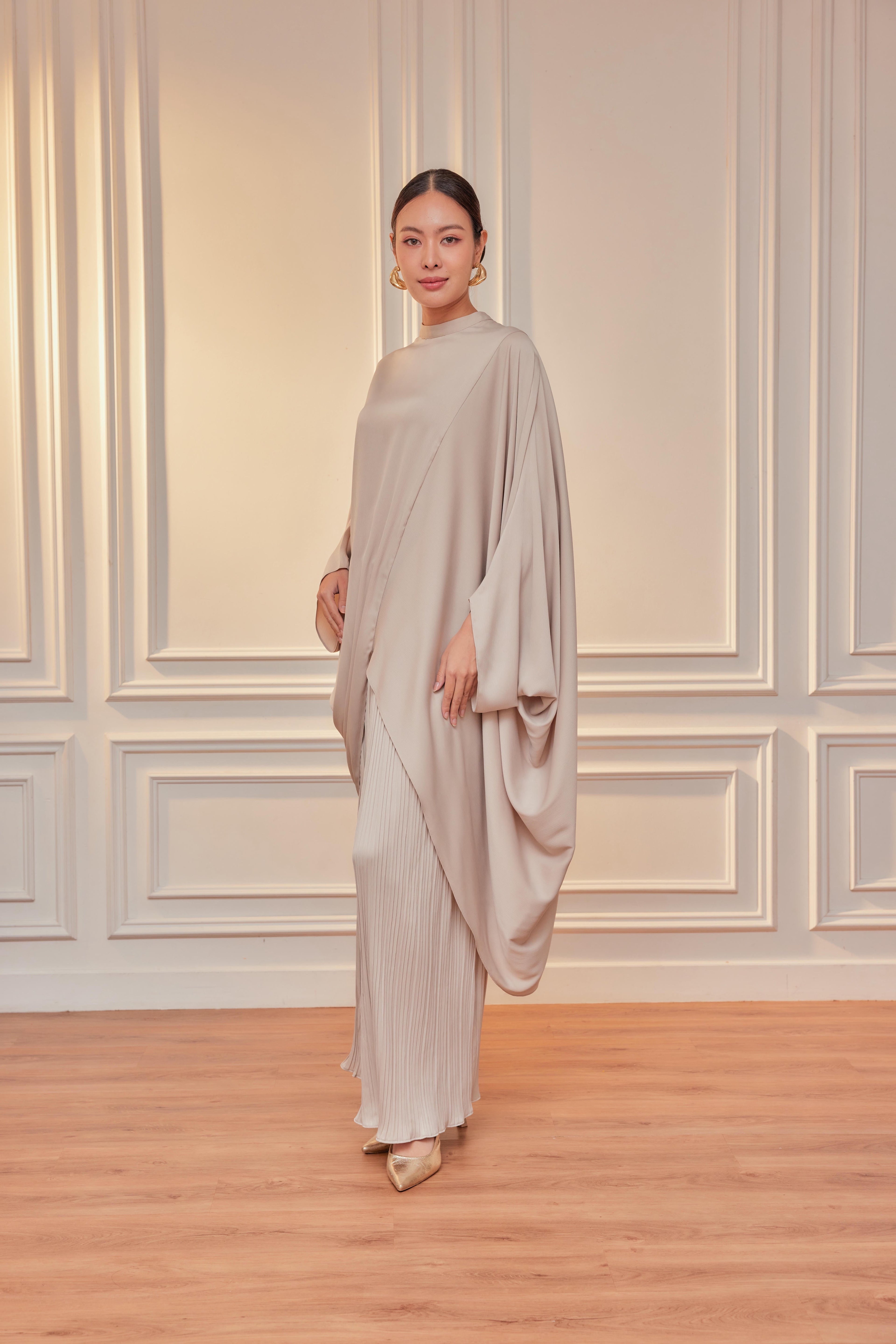 Chanela Full Sleeve Kurung with Pleated Skirt Set