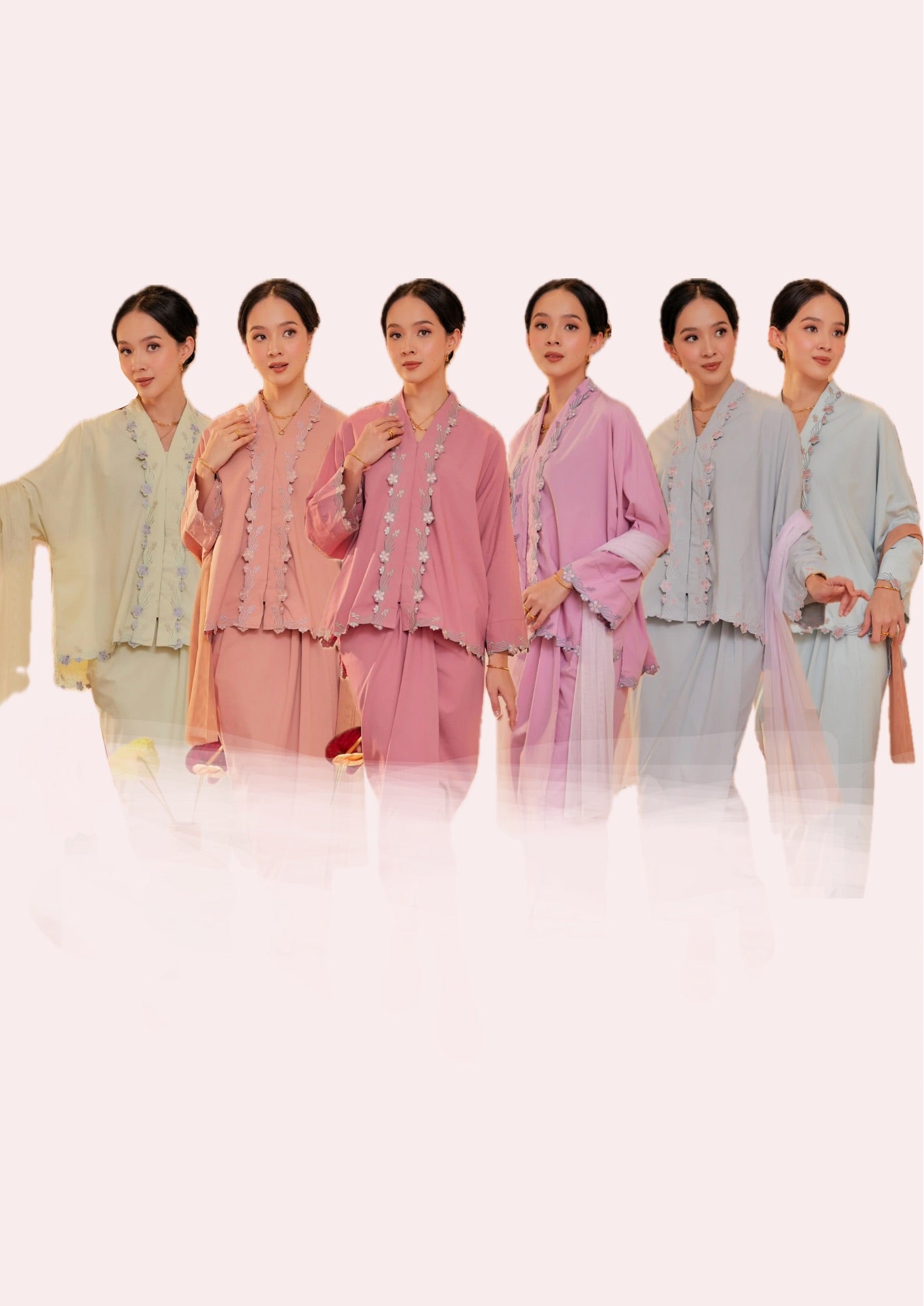 Indah Melur Sulam Kebaya Cotton Set