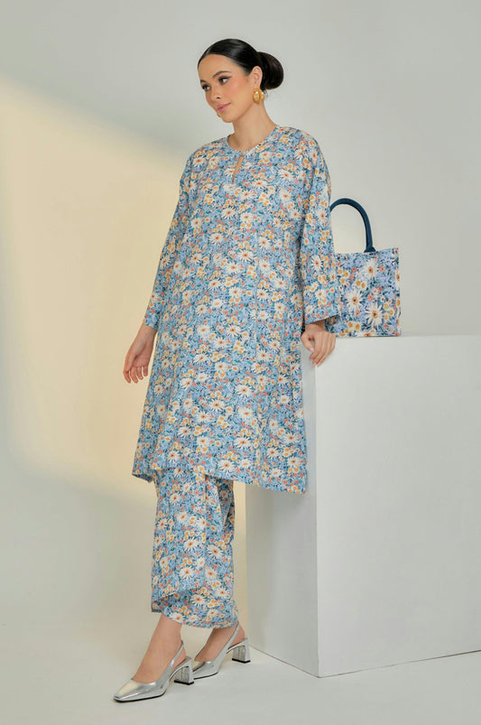 Amaya Cotton Kurung in Spring Daisies (To be shipped by 20th February onwards) Caftanist