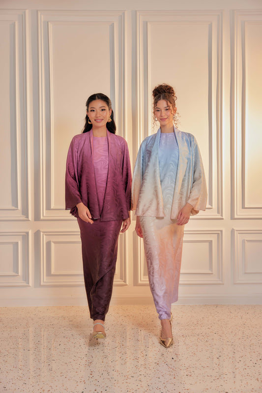 Venetta Ombre Dress Set - Rubellite