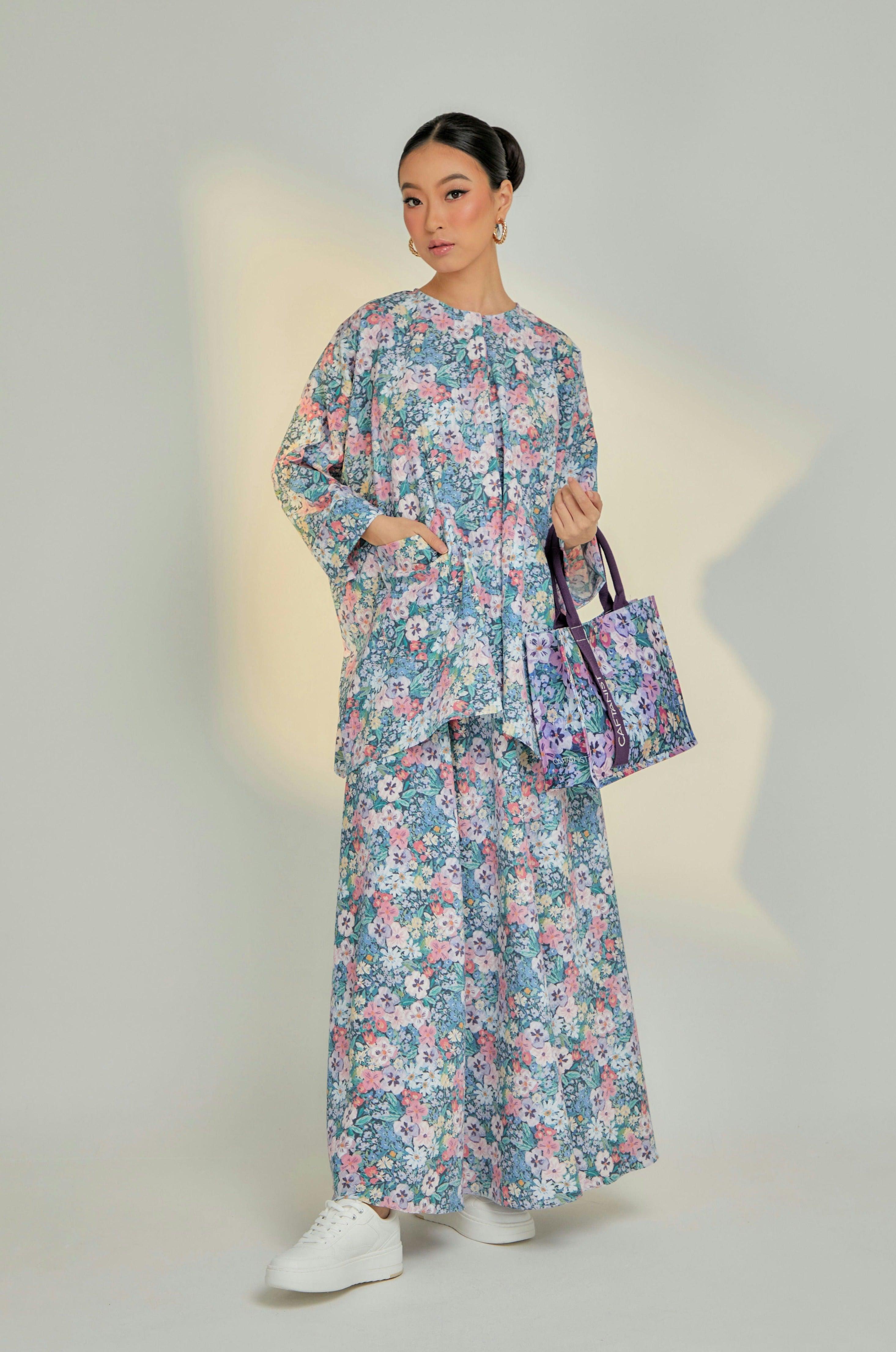 Aerin Two Piece in Pansy Garden Caftanist