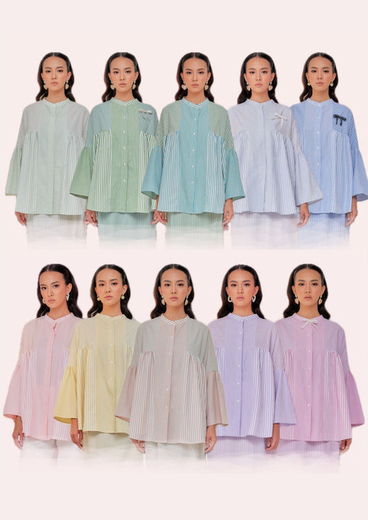 Stripe Remix Blouse/Skirt