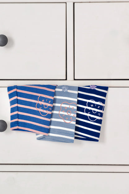 Marinière Striped Embroidered Cotton Tee - Navy Crème