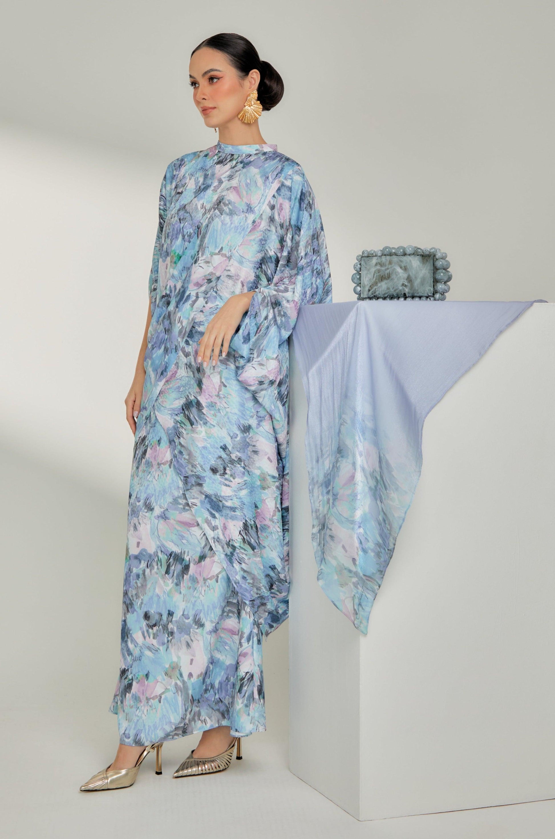 Lily Valley Chanela Kurung Set With Scarf - Caftanist