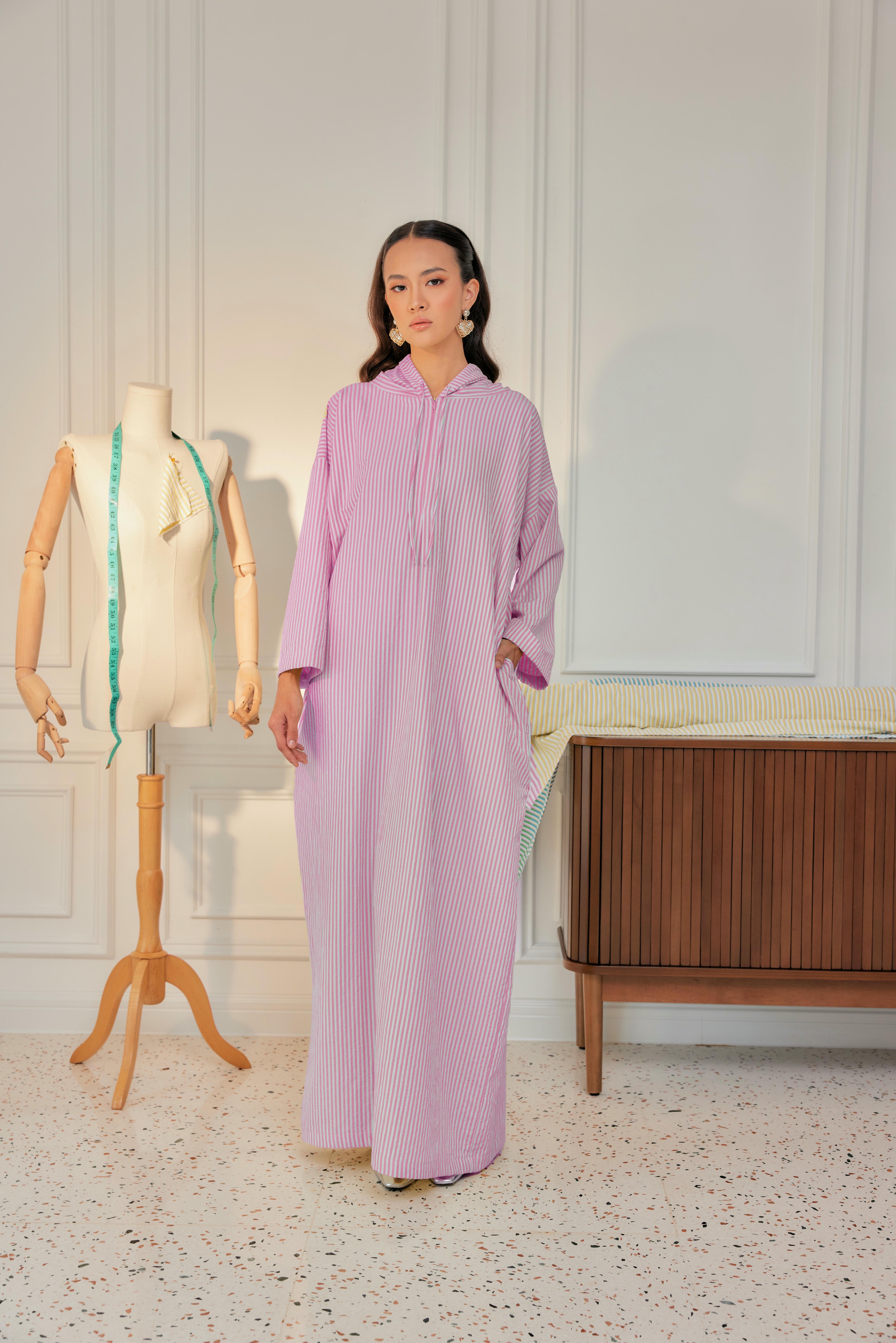 Striped Hoodie Dress