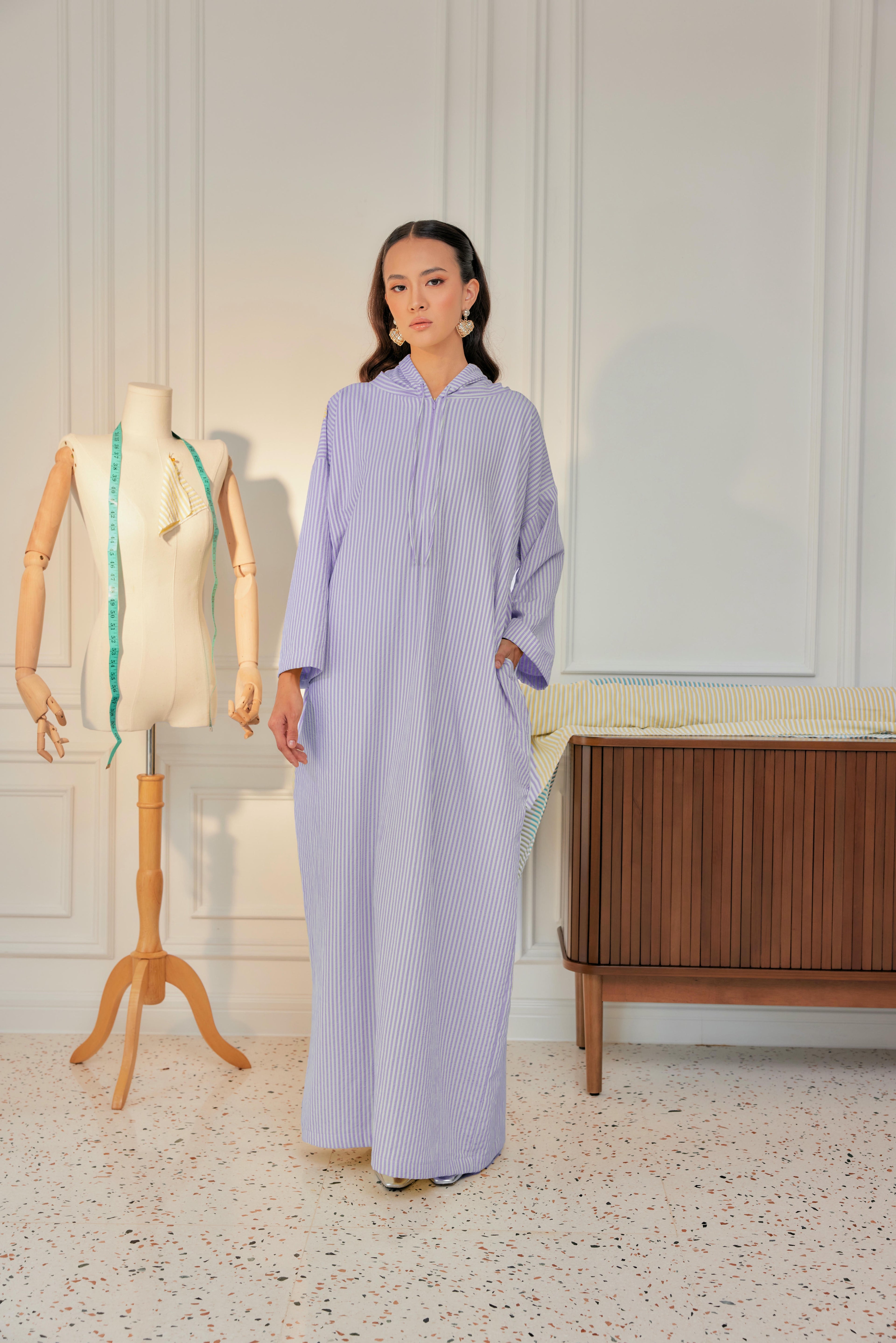 Striped Hoodie Dress