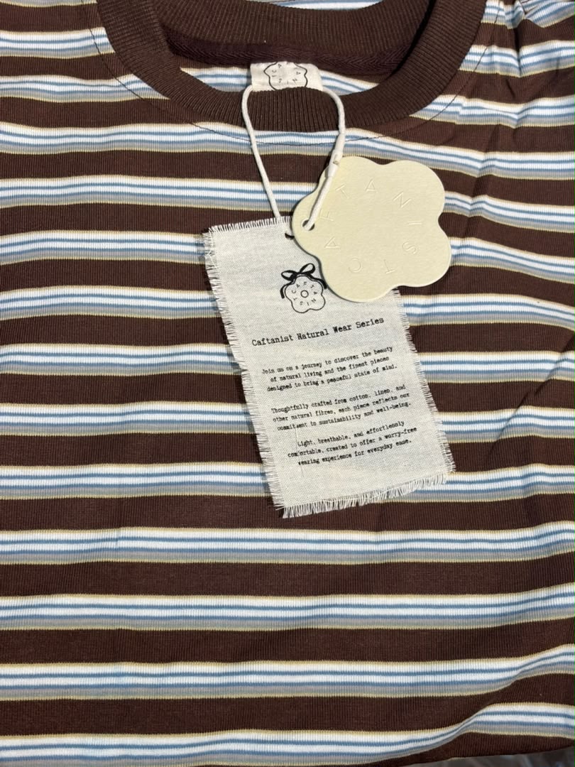 THE CAF-TEE IN CLASSIC TIRAMISU STRIPE