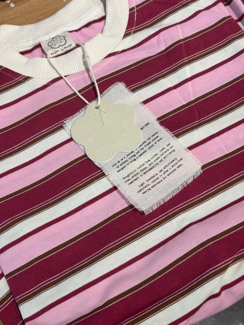 THE CAF-TEE IN STRAWBERRY ECLAIRE STRIPE