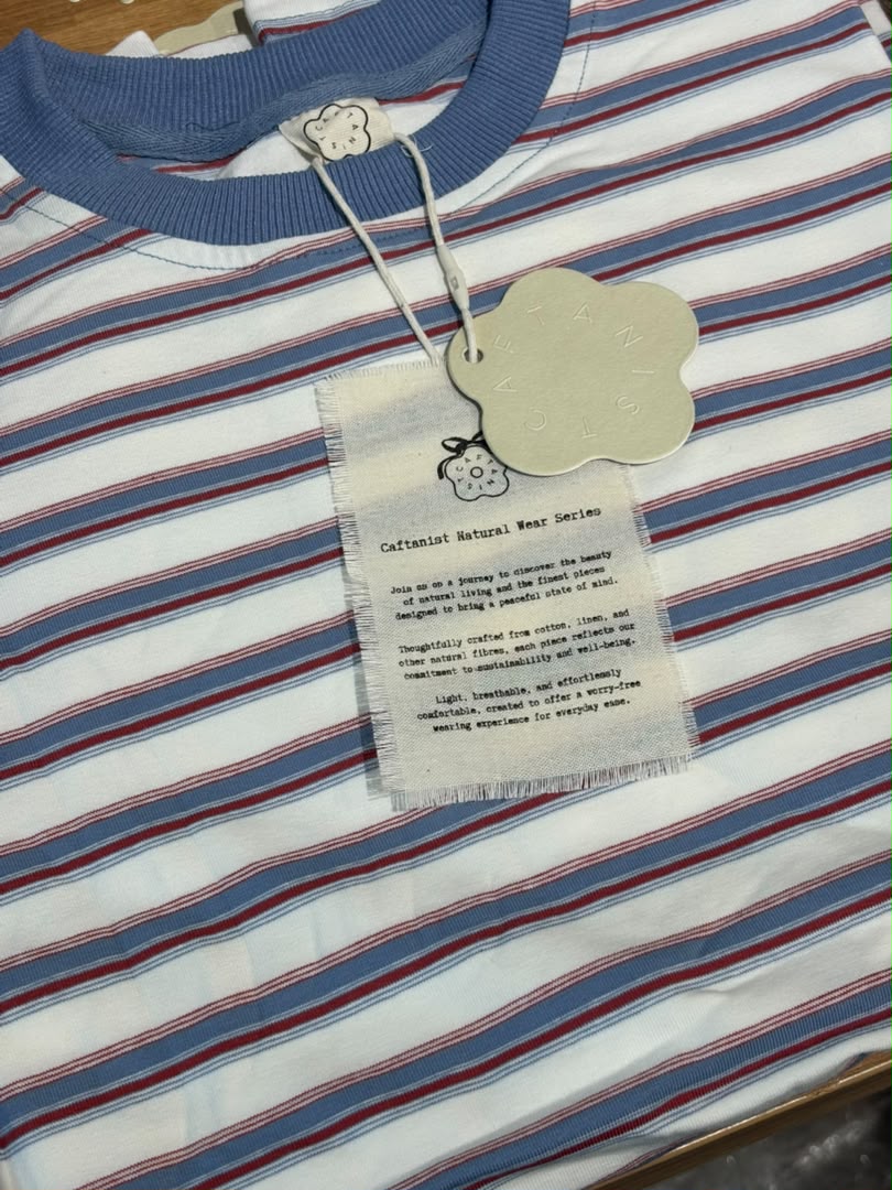 THE CAF-TEE IN BLUE PARFAIT STRIPE