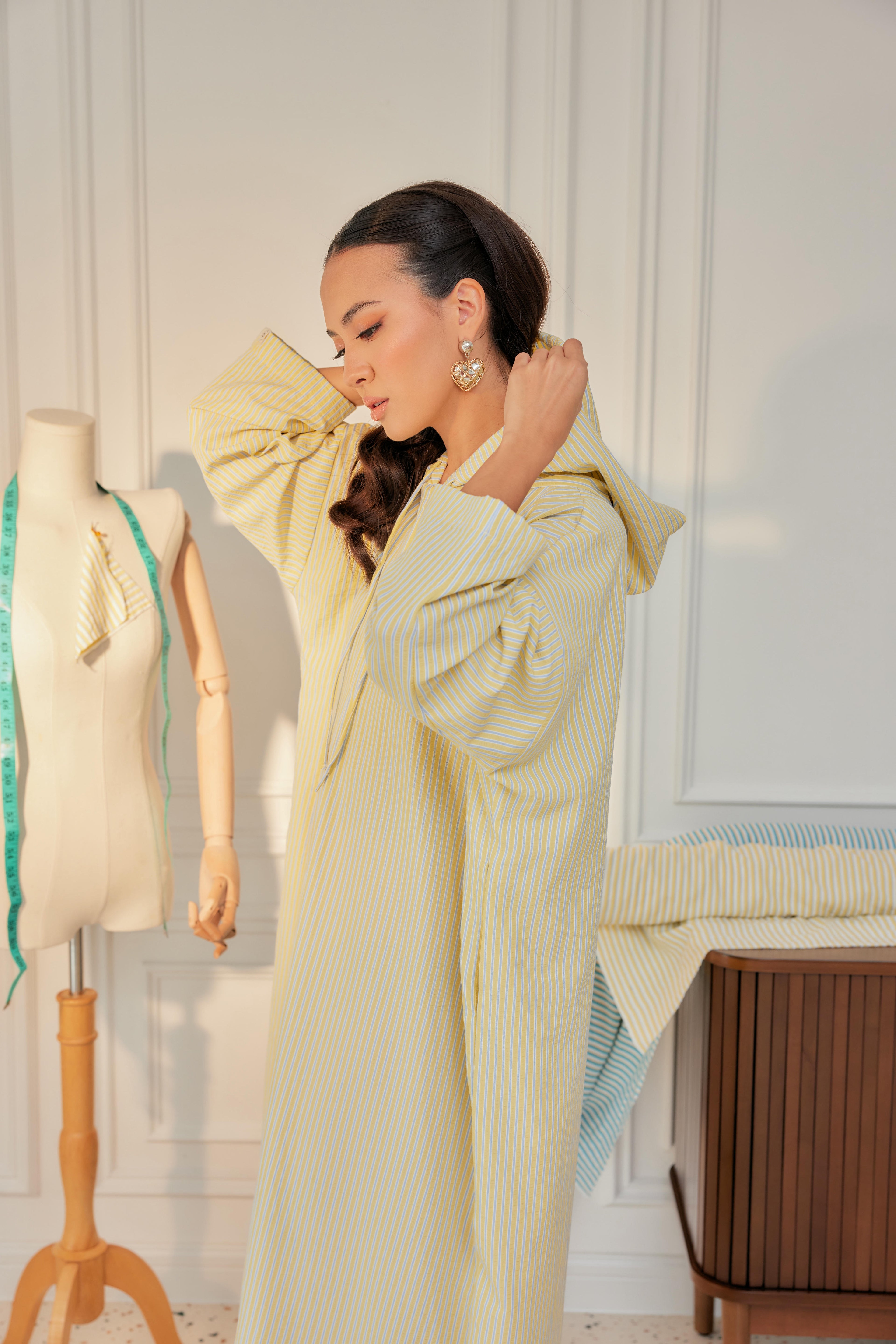 Striped Hoodie Dress