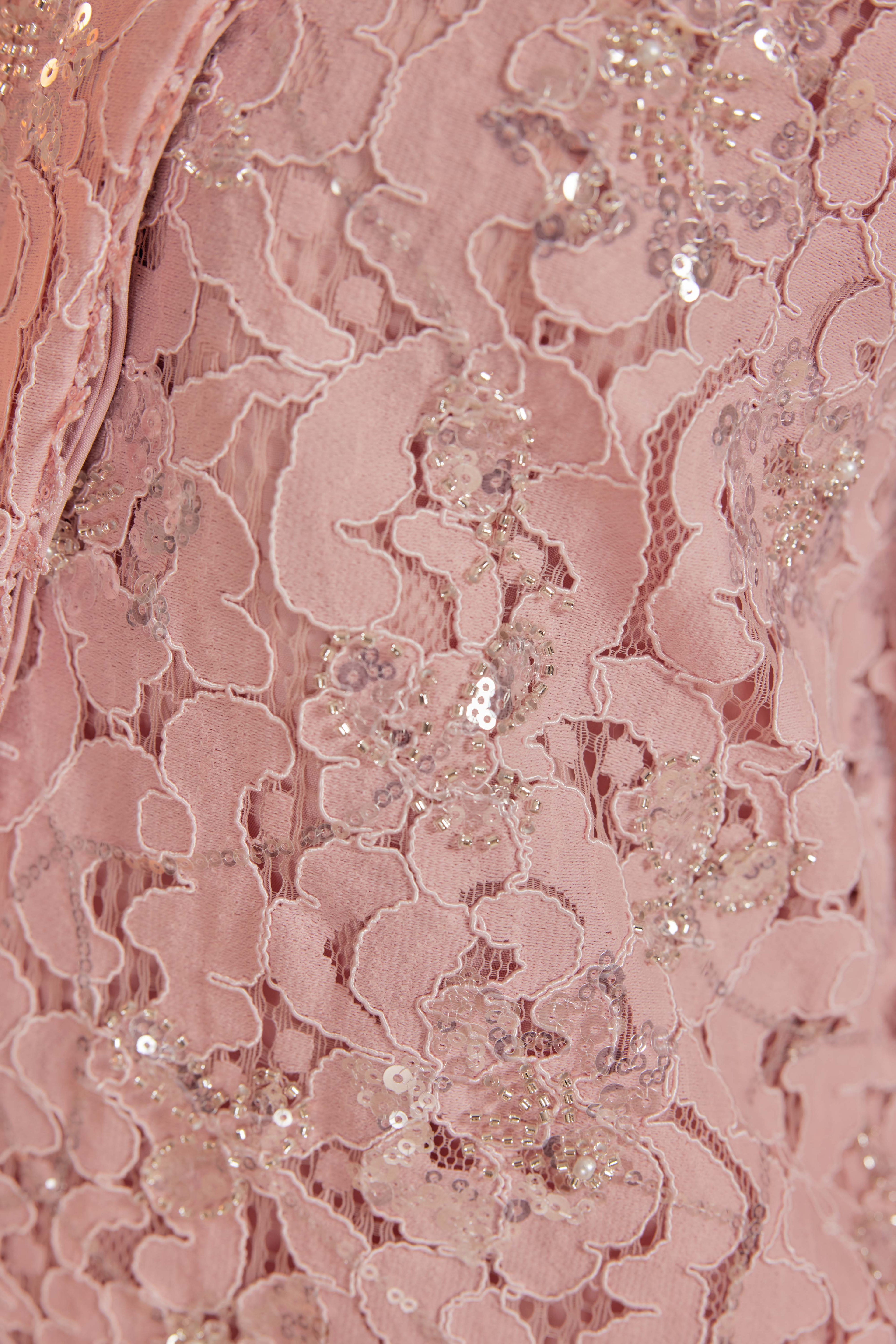 Cotton Candy - Janggan Beaded Lace Kebaya  (Fully Lined)