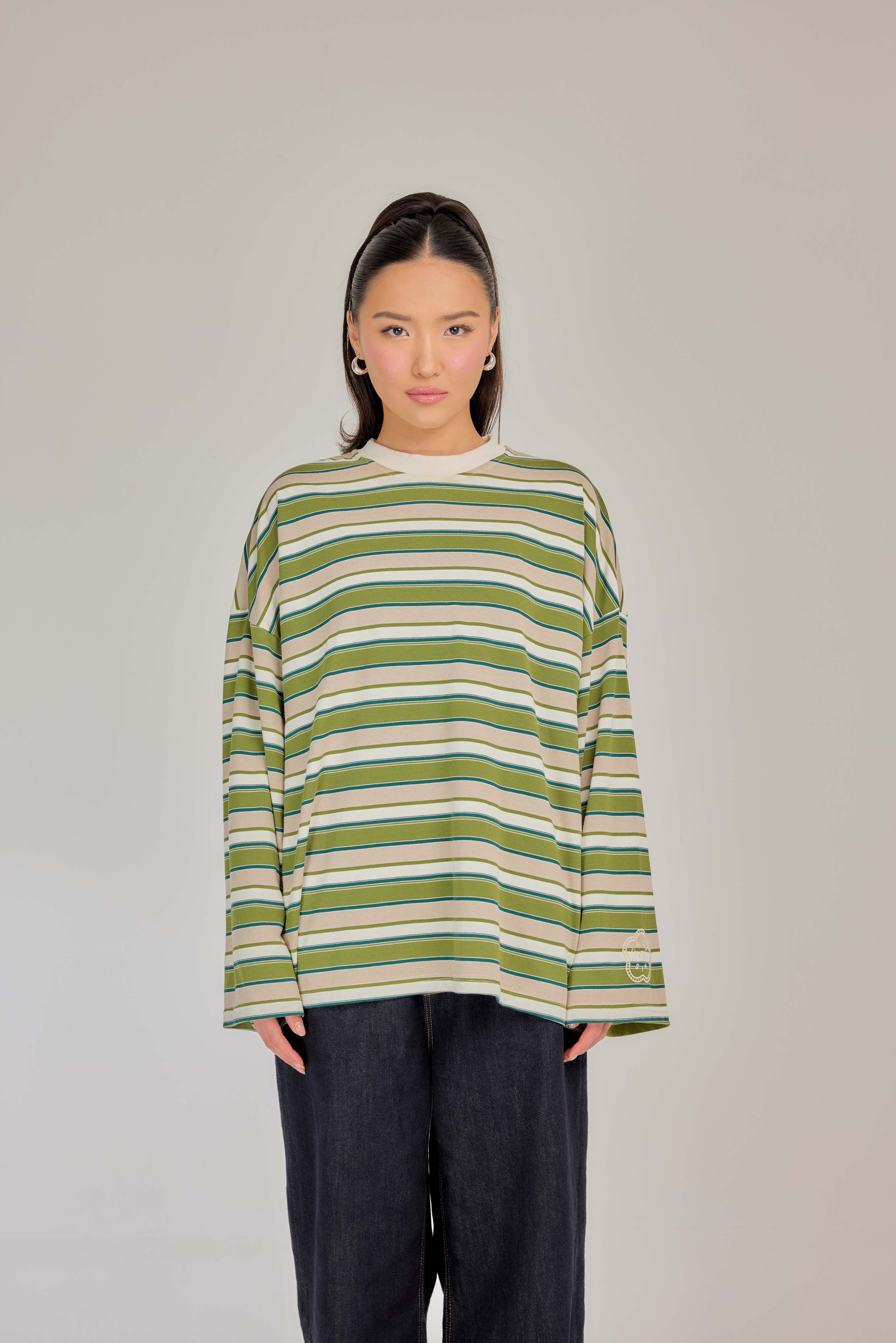 THE CAF-TEE IN PISTACHIO LATTE STRIPE