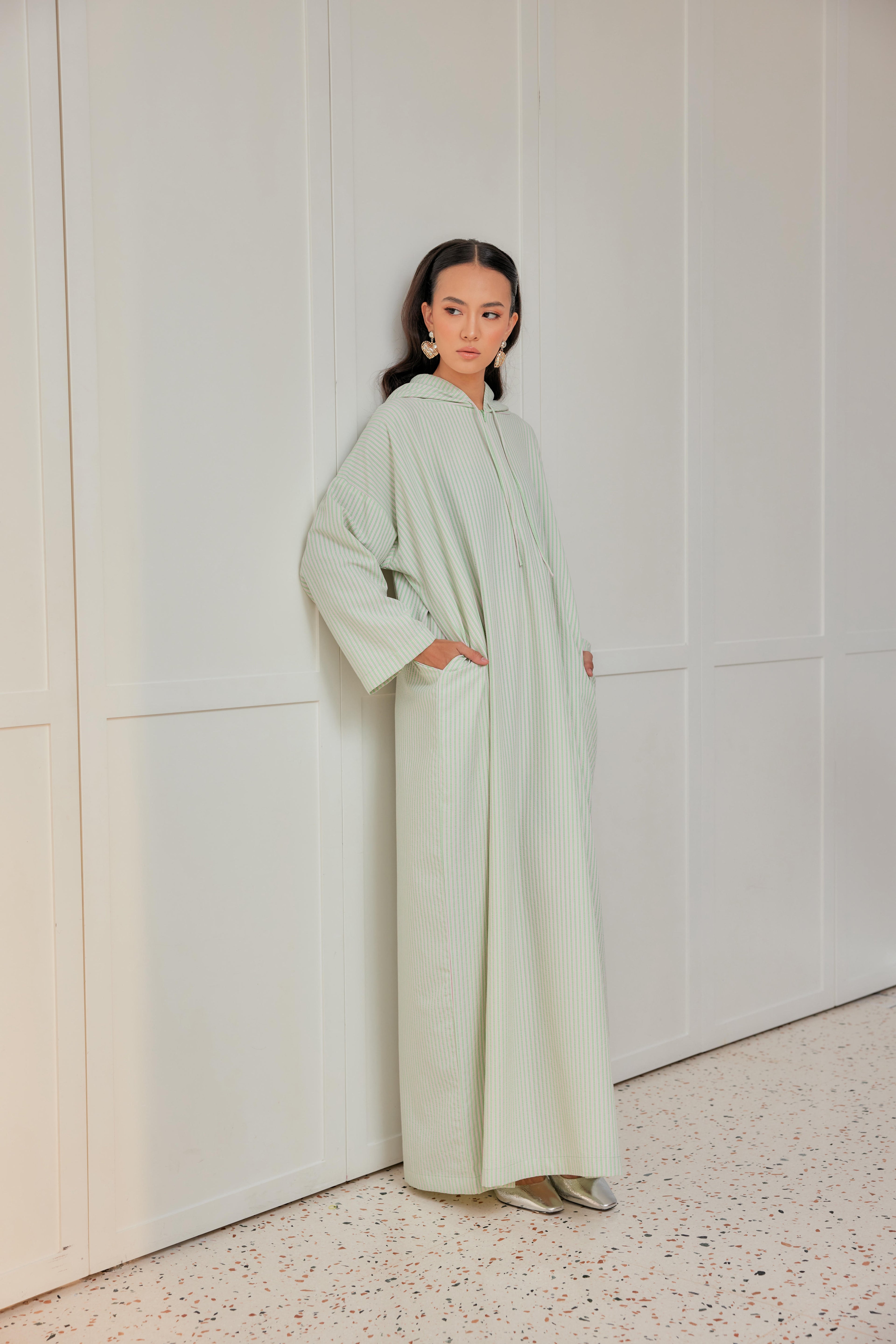 Striped Hoodie Dress