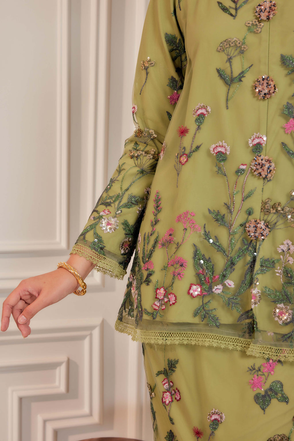 Strawberry Matcha - Kids Dian Embellished Kurung [PREORDER MID FEB]