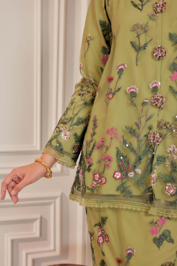 Strawberry Matcha - Kids Dian Embellished Kurung [PREORDER MID FEB]