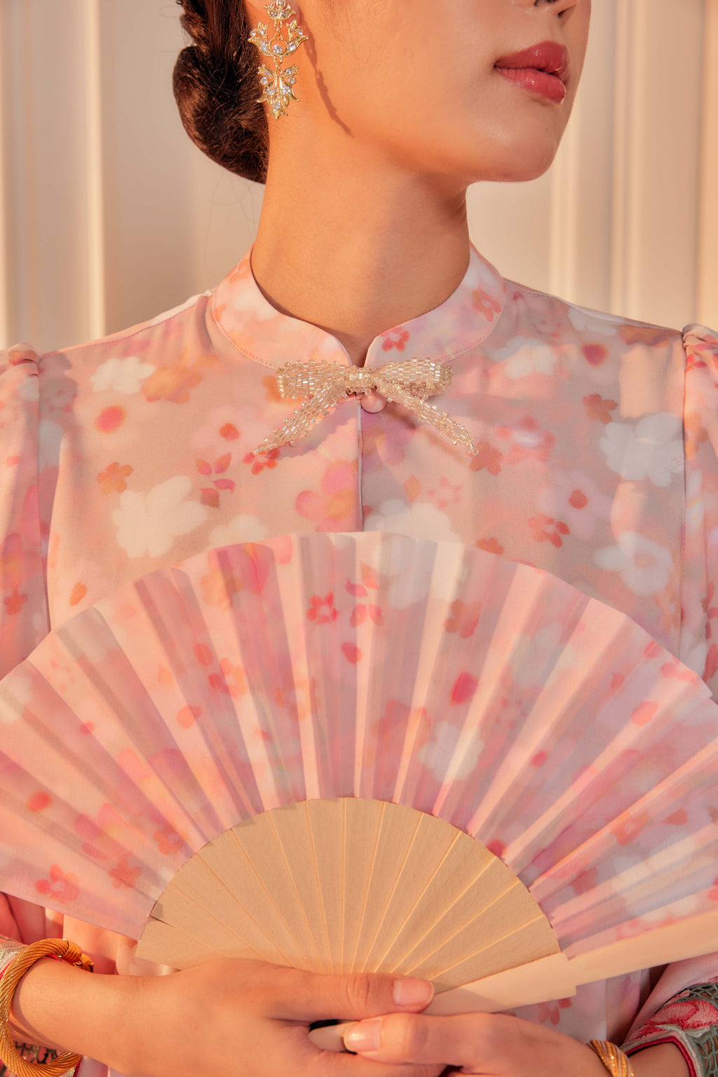 11 - Puspa Pesona - Kebarung Sulam Goyang Set With Matching Fan & Selendang