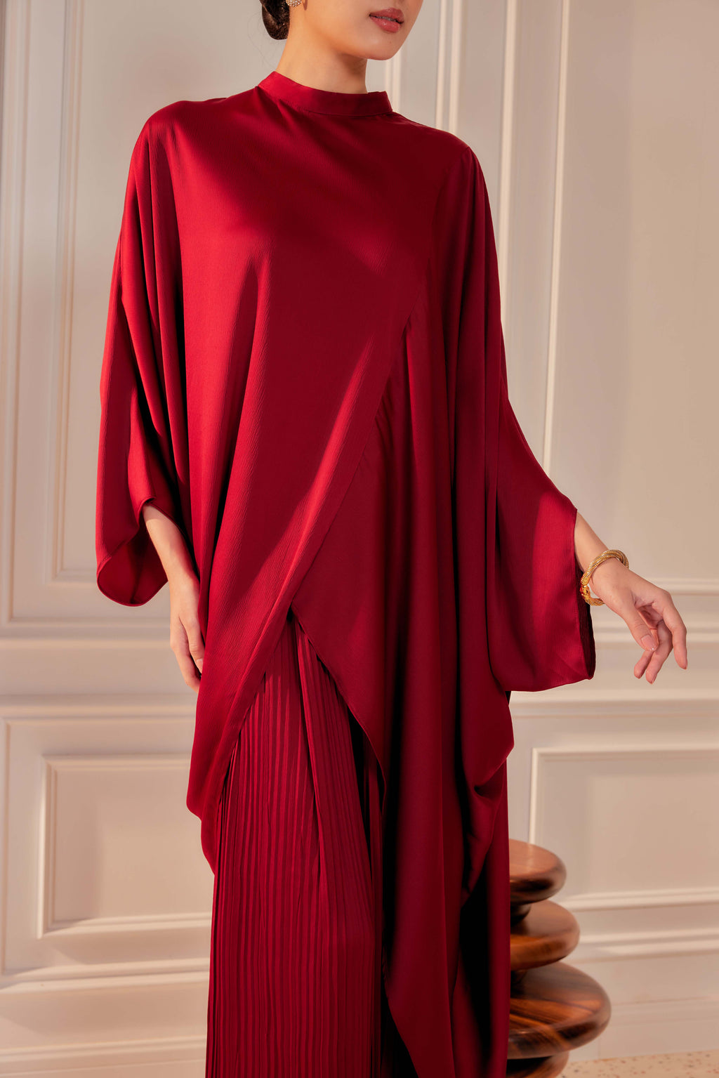 Chanela Full Sleeve Kurung with Pleated Skirt Set