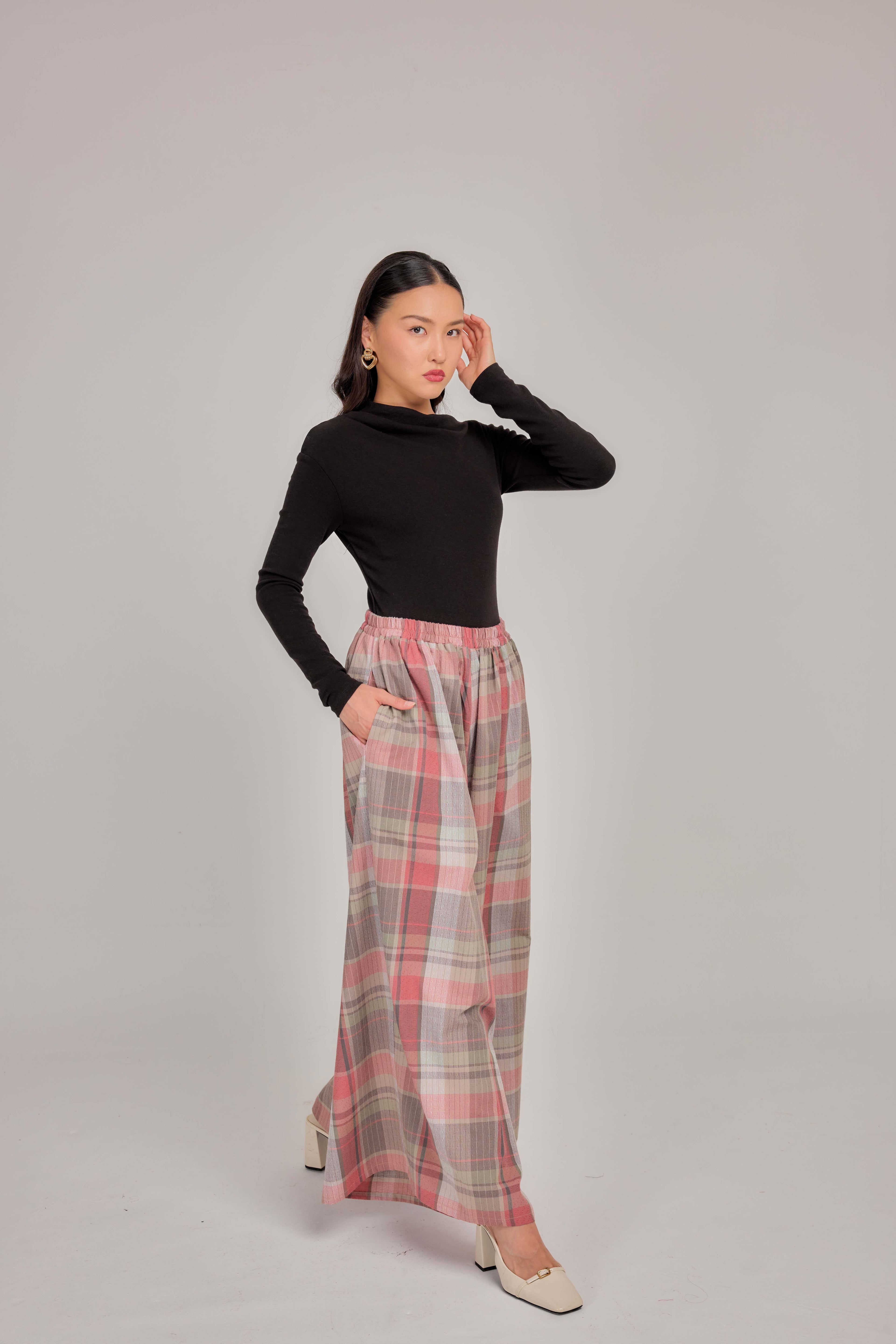 04 - Rosy Oat -  Wide High Waist Pants