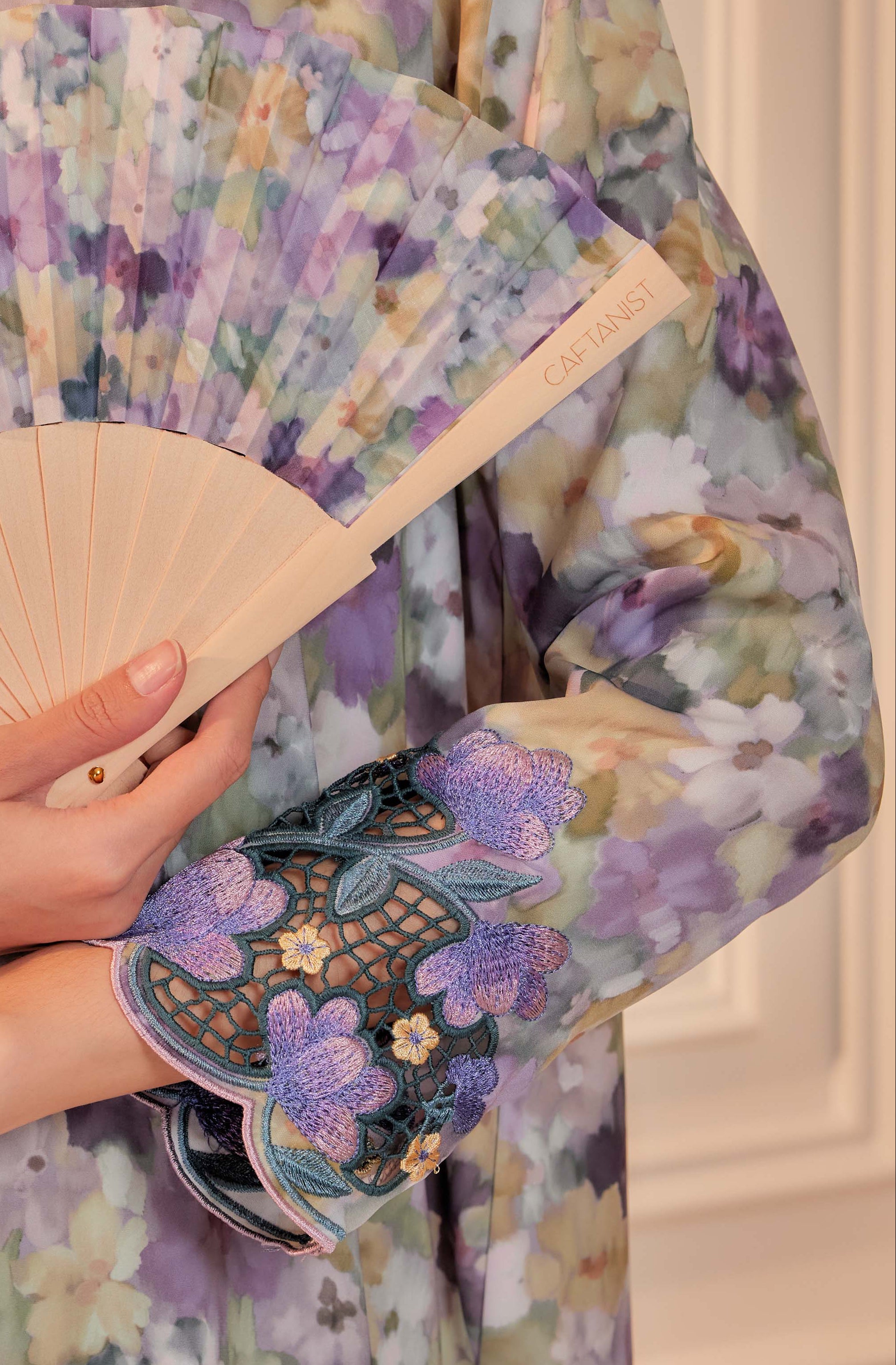 16 - Sundari Kenanga I - Kebarung Sulam Goyang Set With Matching Fan & Selendang