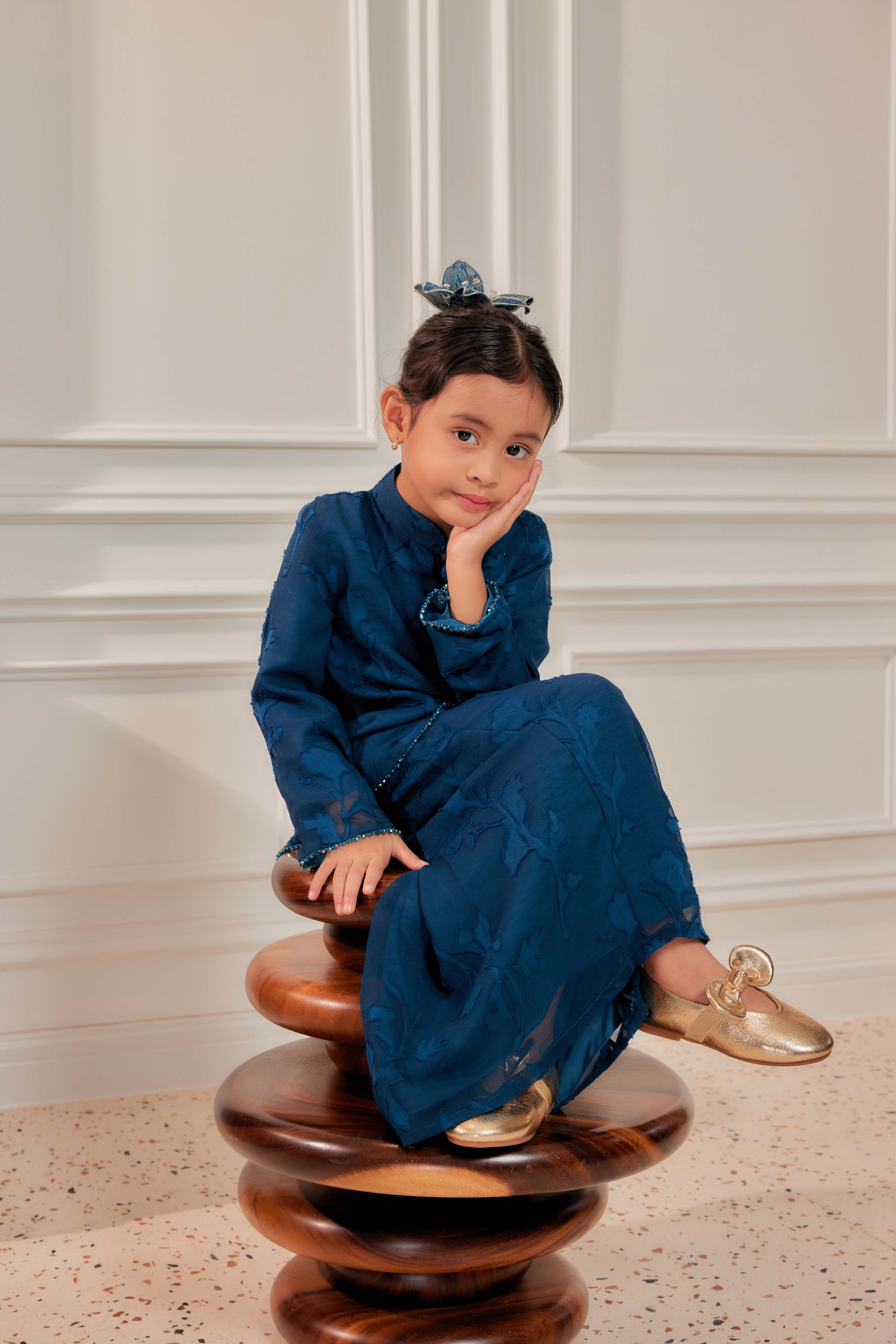 Teal Blue - Kids Indah Pelangi Kebarung (Fully Lined)