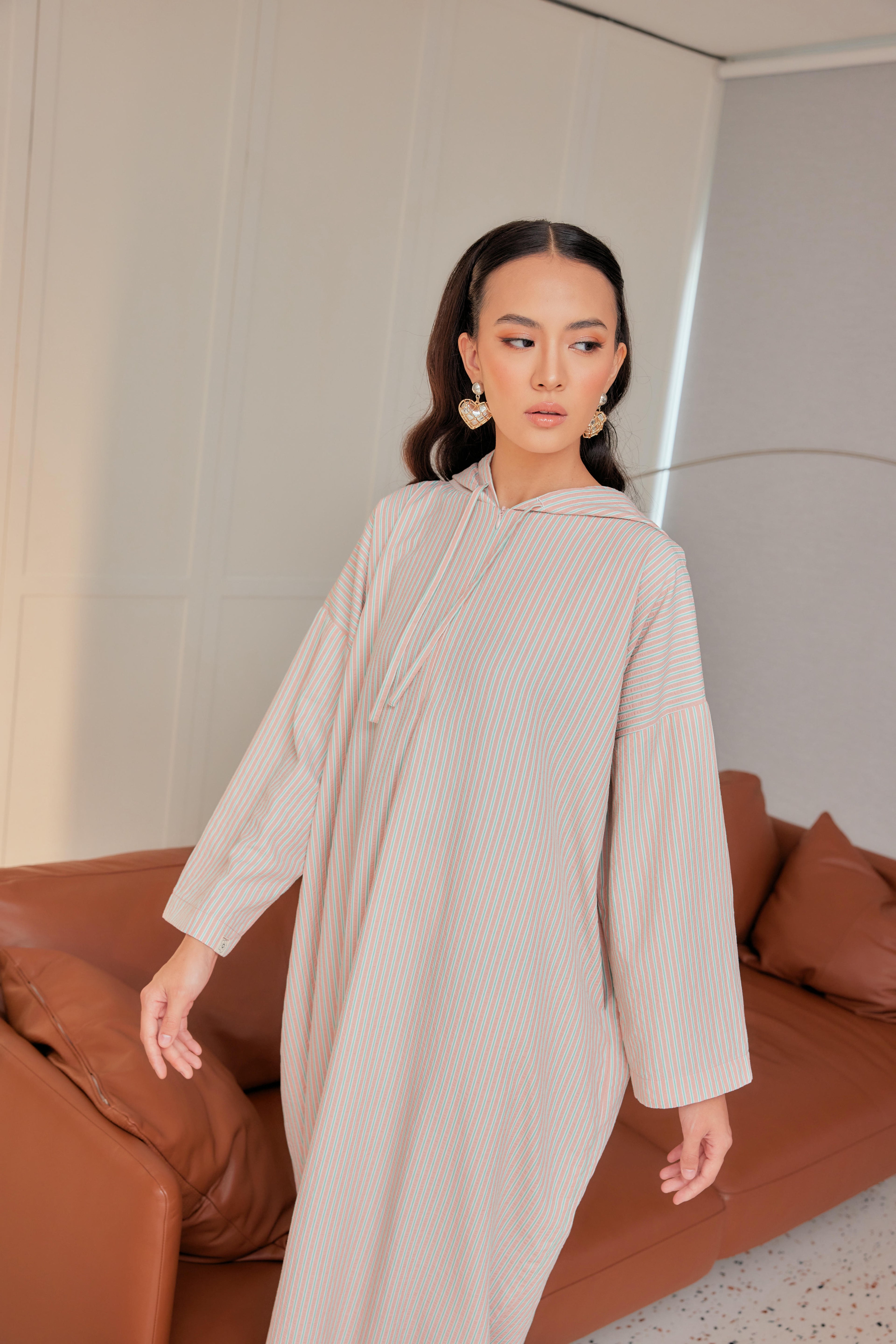 Striped Hoodie Dress