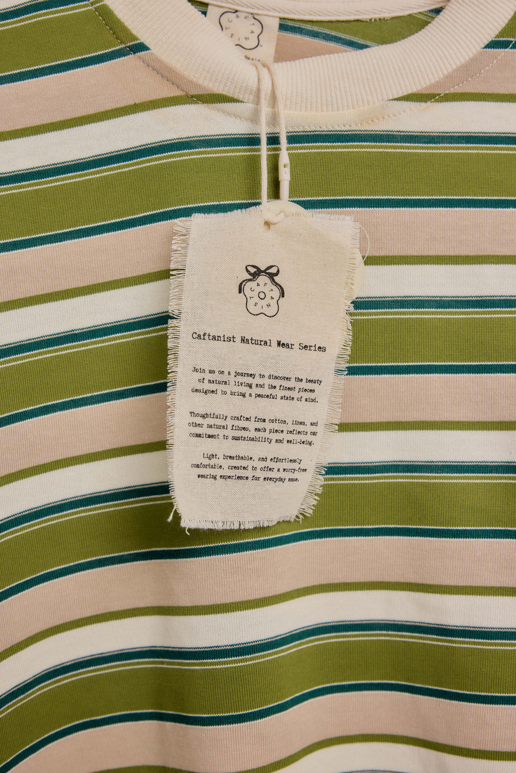 THE CAF-TEE IN PISTACHIO LATTE STRIPE