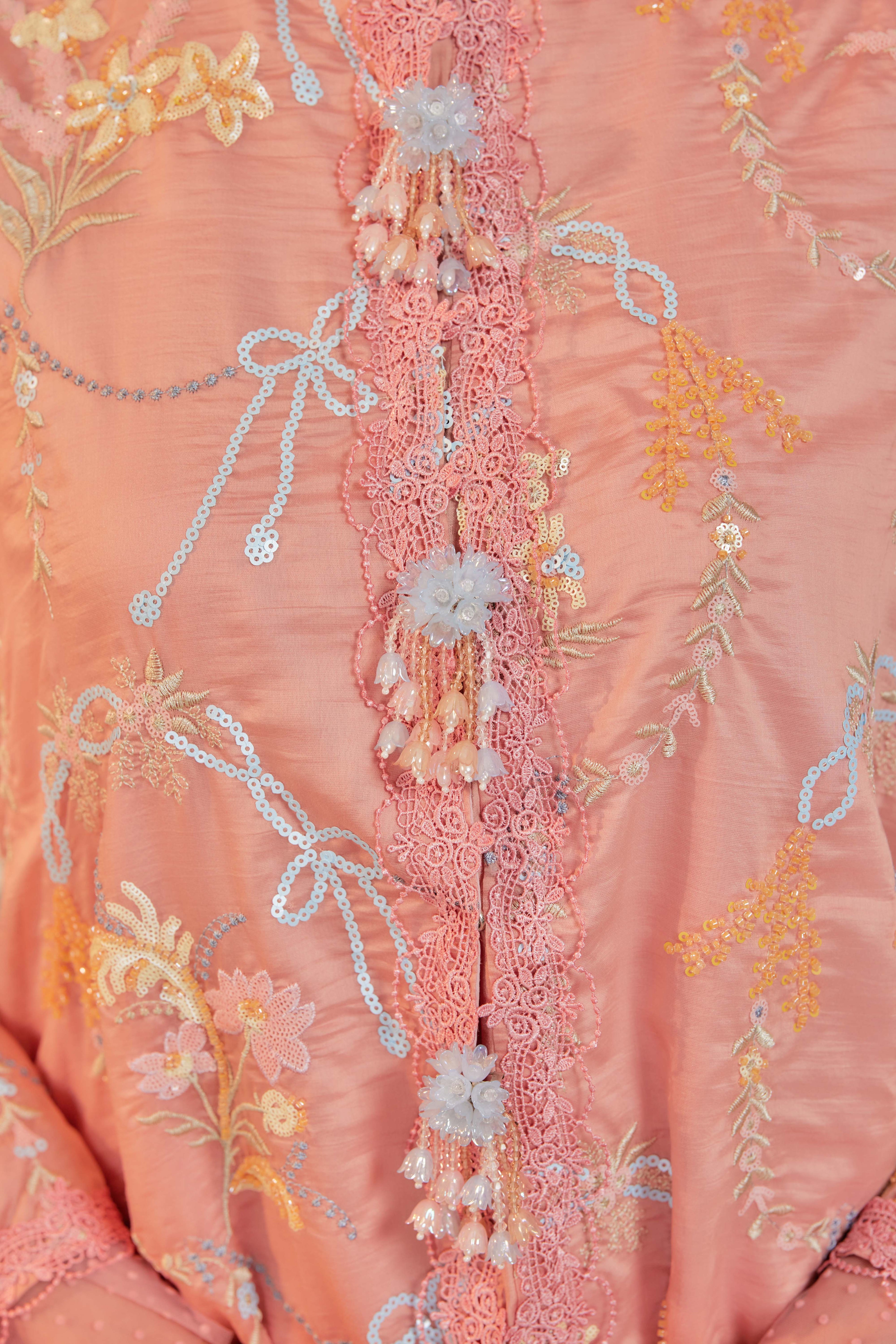 Terakota - Marni Beaded Embellished Kurung with Set of 3 Brooch (Fully Lined)