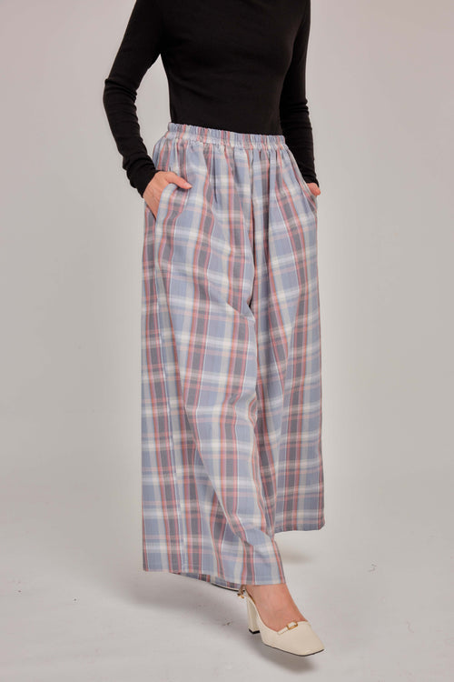 02 -  Ash Blue Rose - Wide High Waist Pants