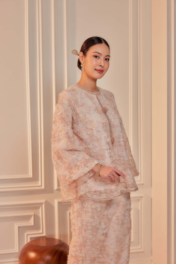 Cotton Candy - Raia Embellished Lace Kurung (Full Lining)