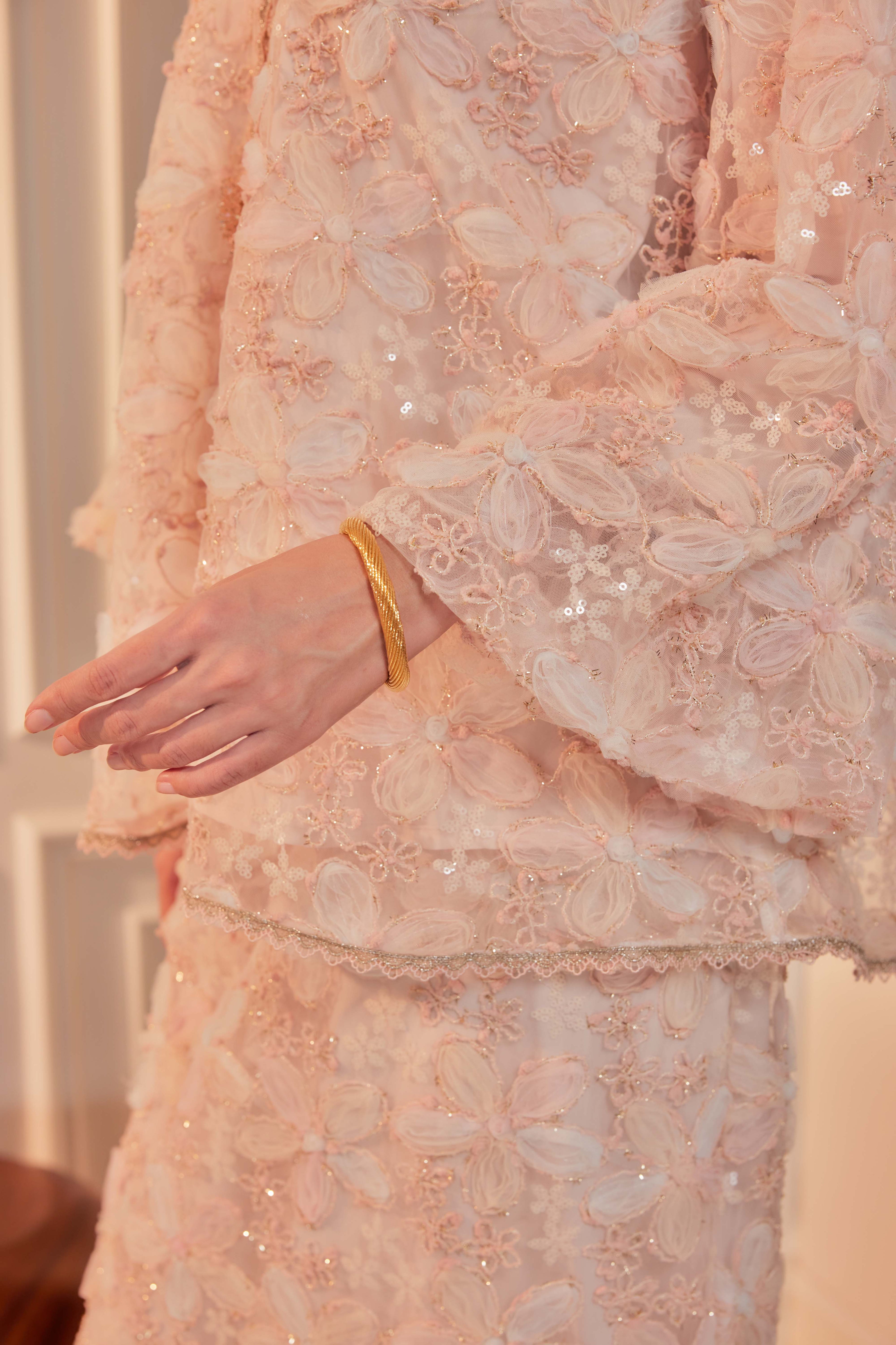 Cotton Candy - Raia Embellished Lace Kurung (Full Lining)