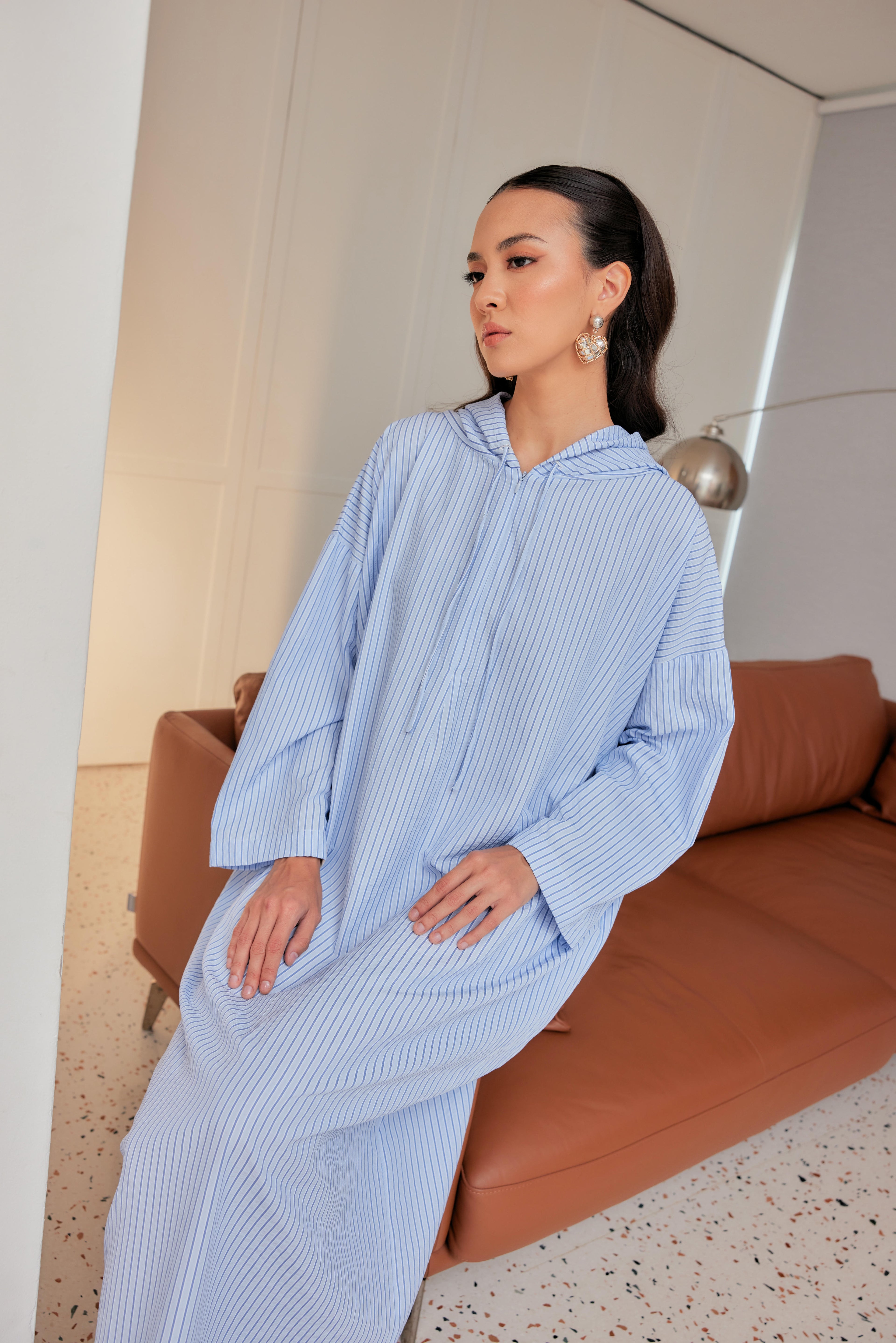 Striped Hoodie Dress