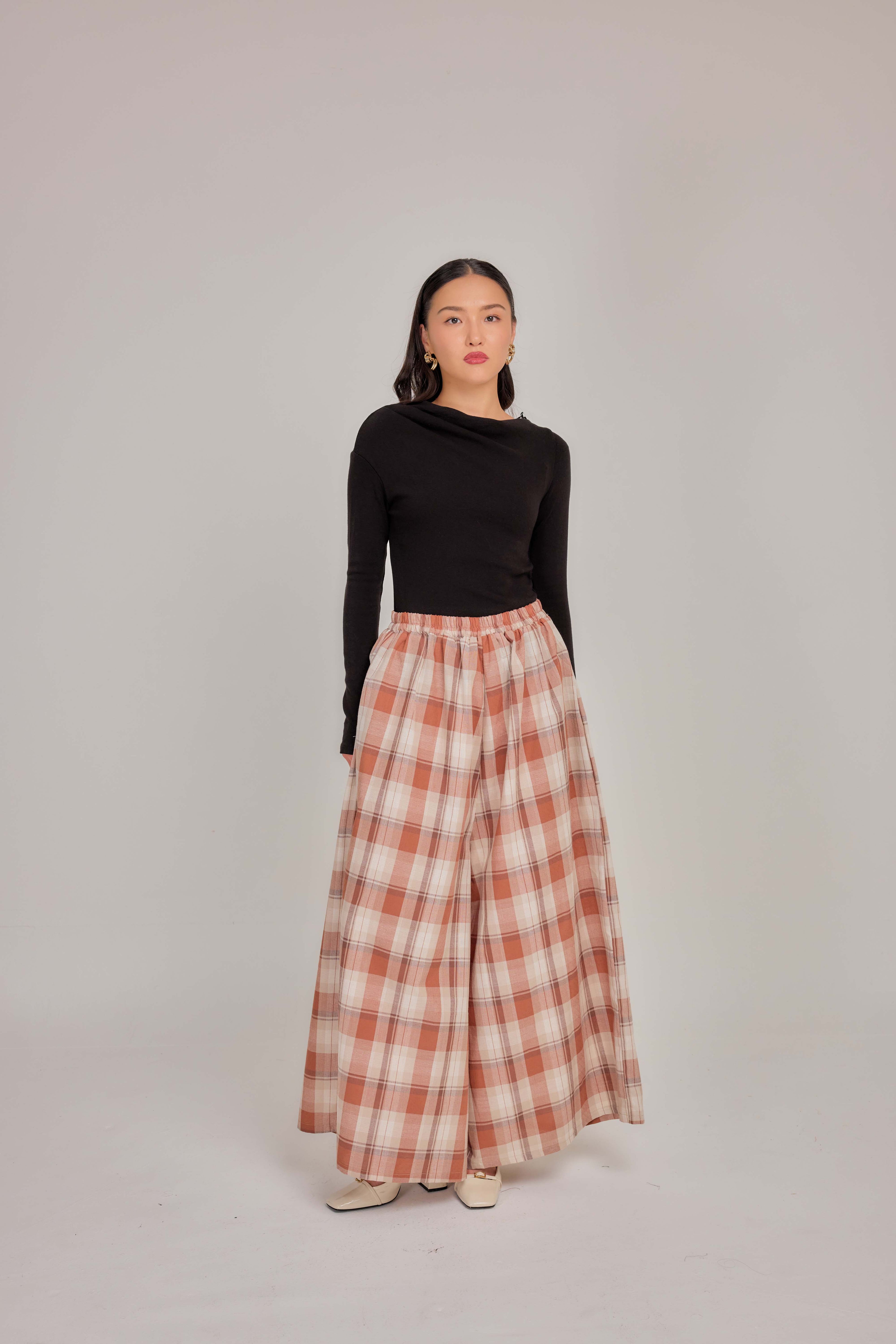 06 - Clay Blush -  Wide High Waist Pants