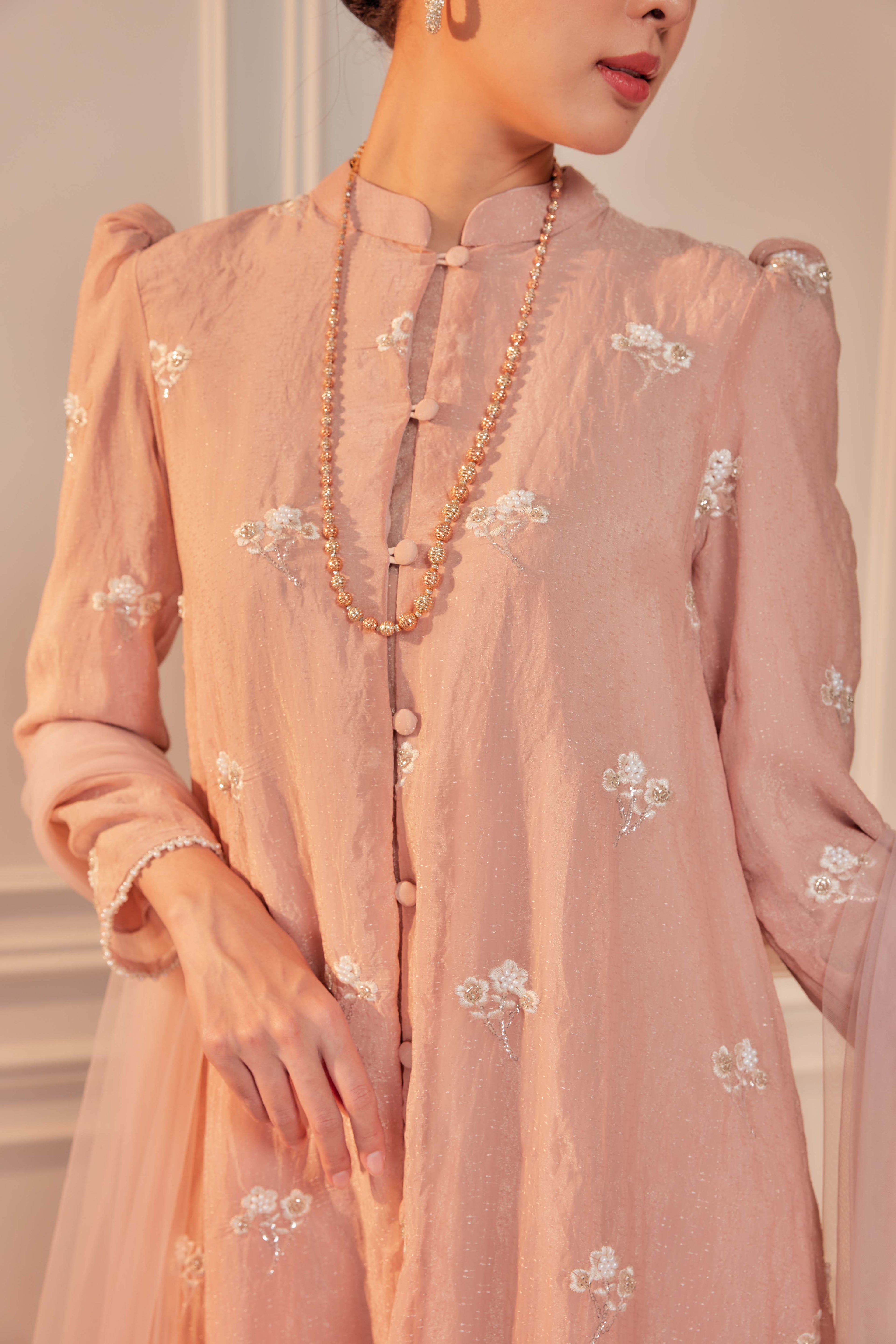 Tembikar - Mutiara Embellished Kebarung Set (Full Lining)