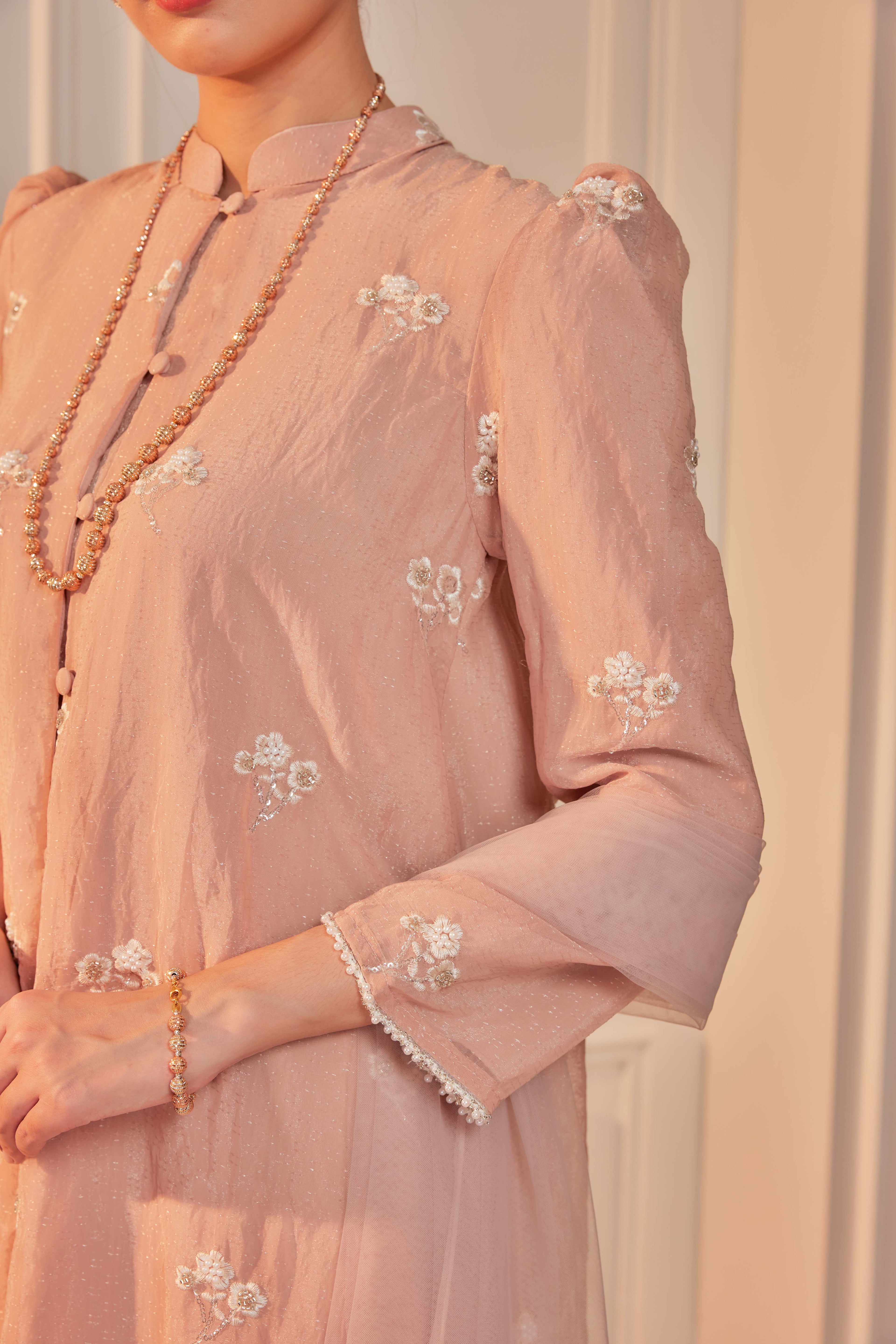 Tembikar - Mutiara Embellished Kebarung Set (Full Lining)