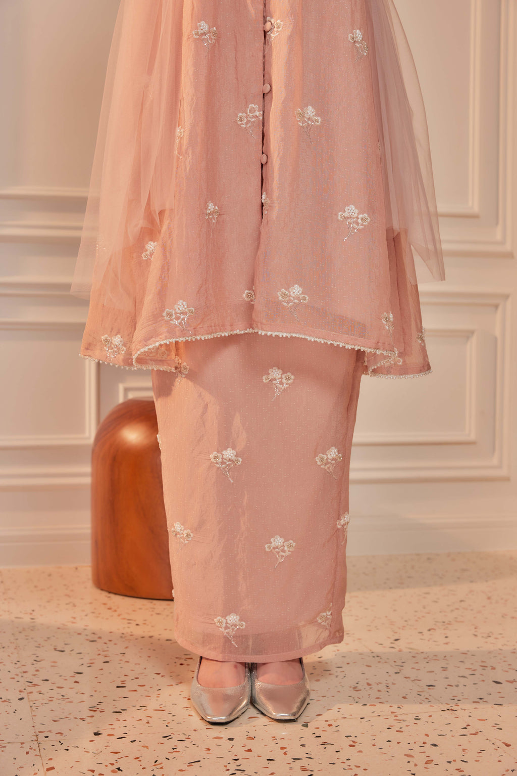 Tembikar - Mutiara Embellished Kebarung Set (Full Lining)