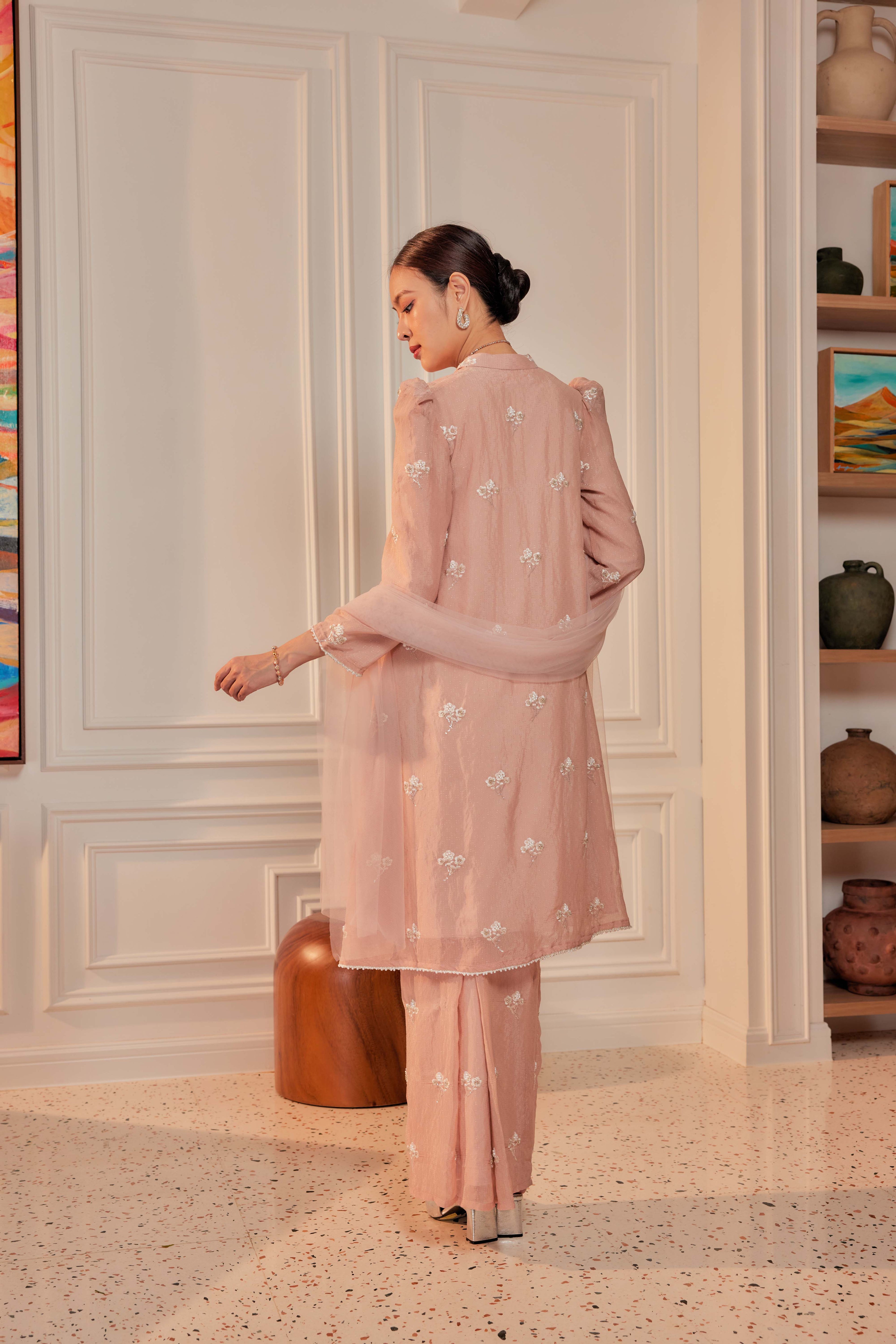 Tembikar - Mutiara Embellished Kebarung Set (Full Lining)