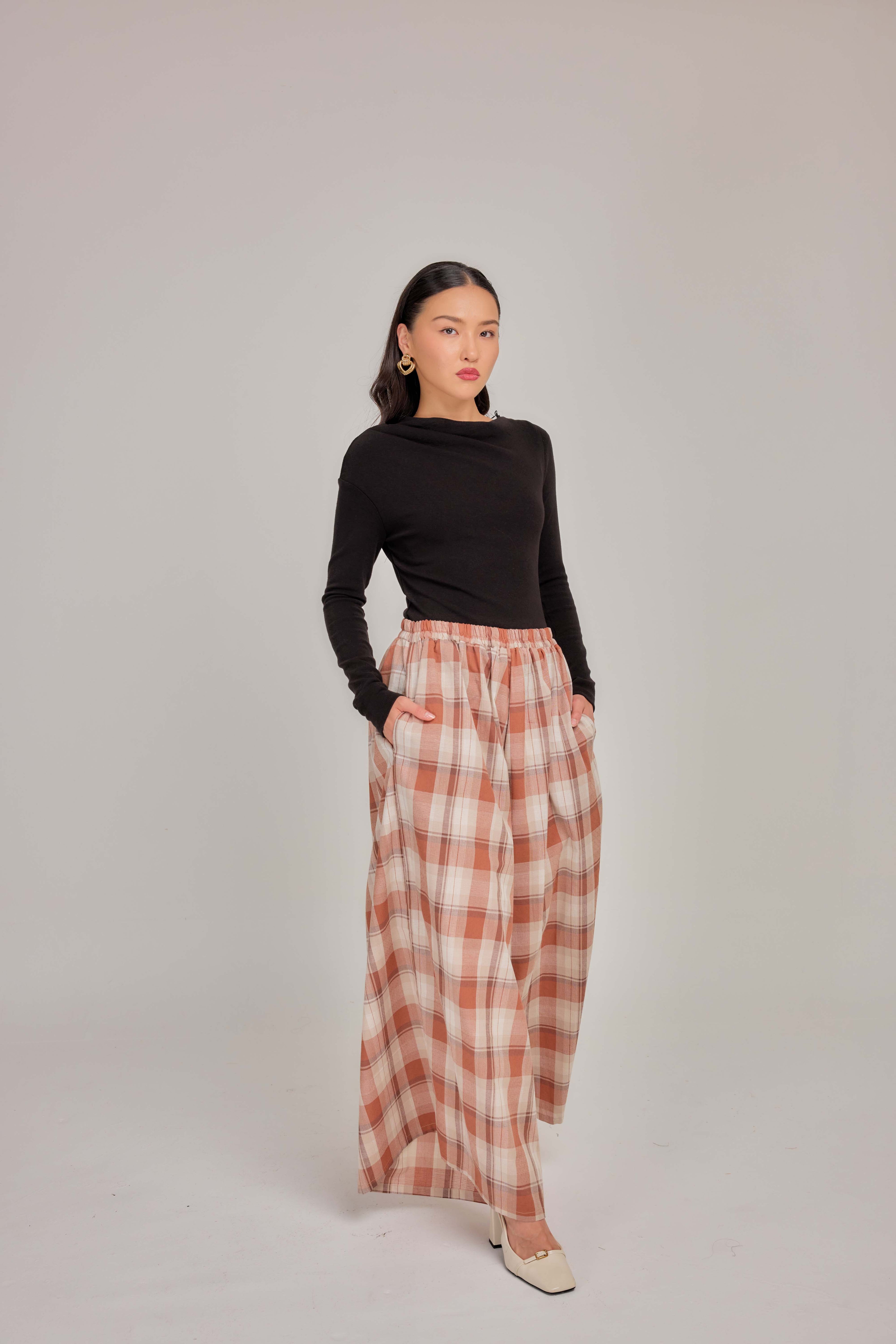 06 - Clay Blush -  Wide High Waist Pants