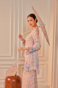 32 - Puspa Dewi - Kebaya Sulam Goyang Set With Matching Fan & Selendang [PREORDER]
